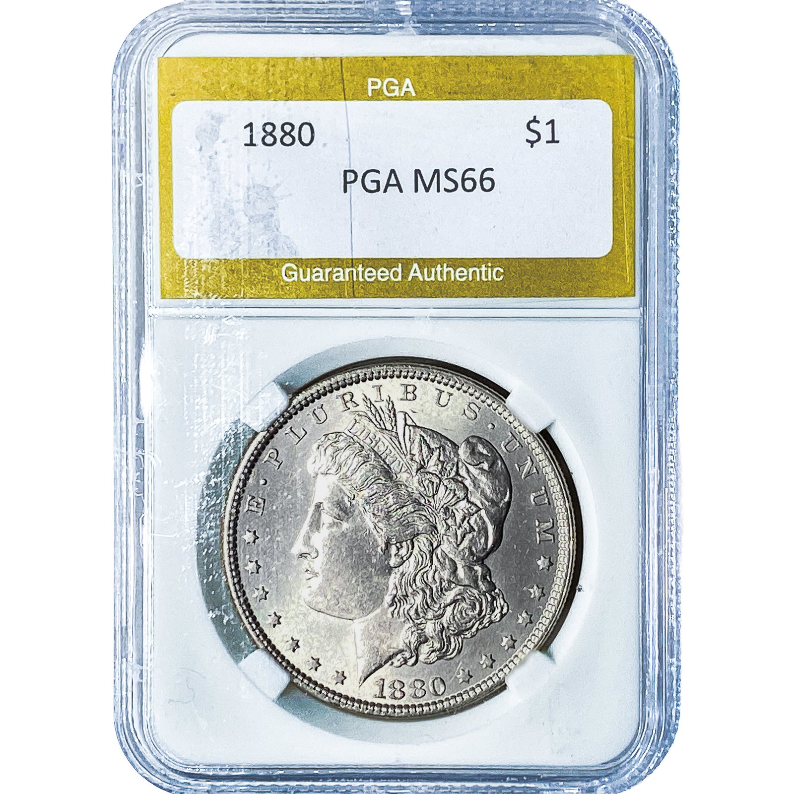 1880 Morgan Silver Dollar PGA MS66: 1880 Morgan Silver Dollar PGA MS66