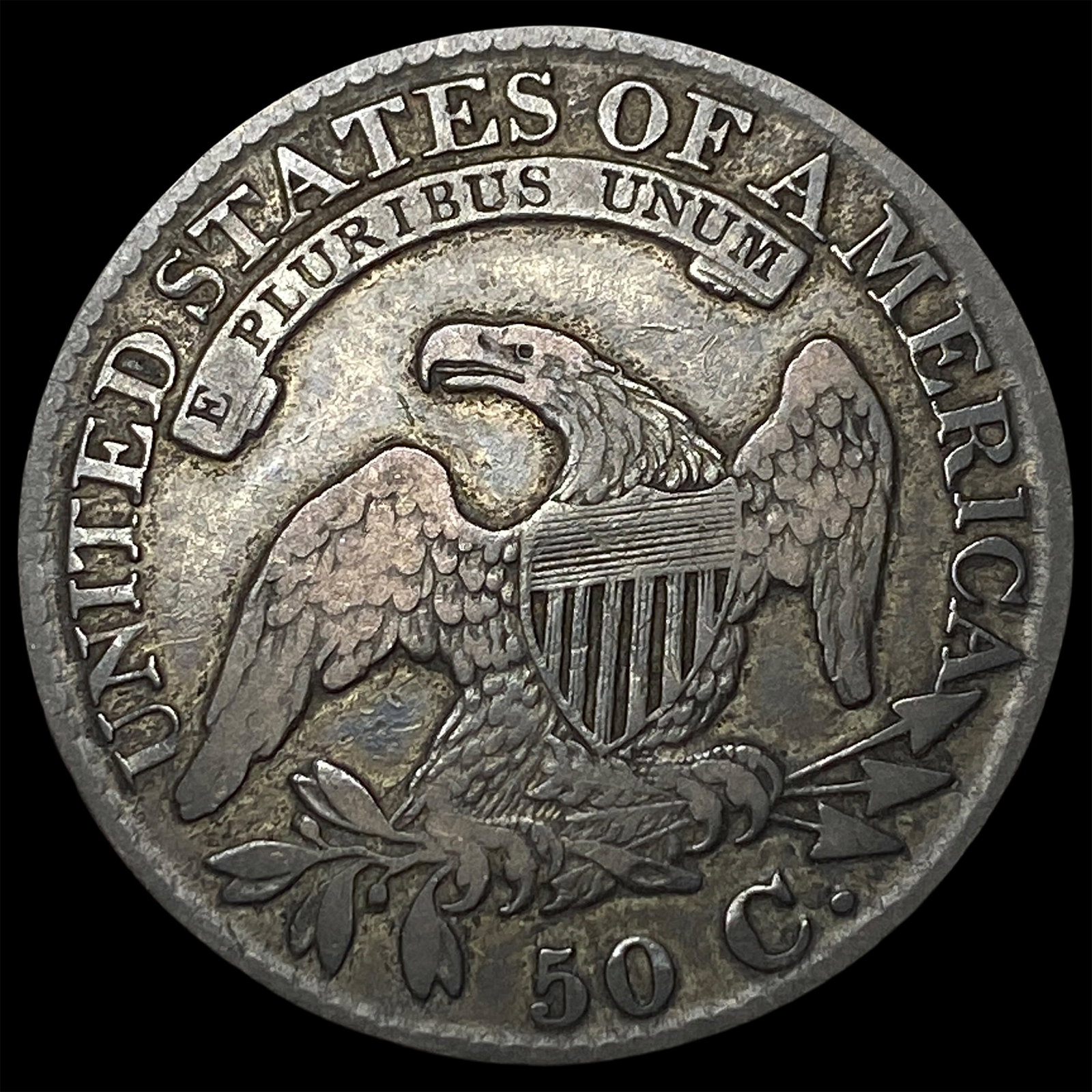1827 Capped Bust Half Dollar LIGHTLY CIRCULATED - 2