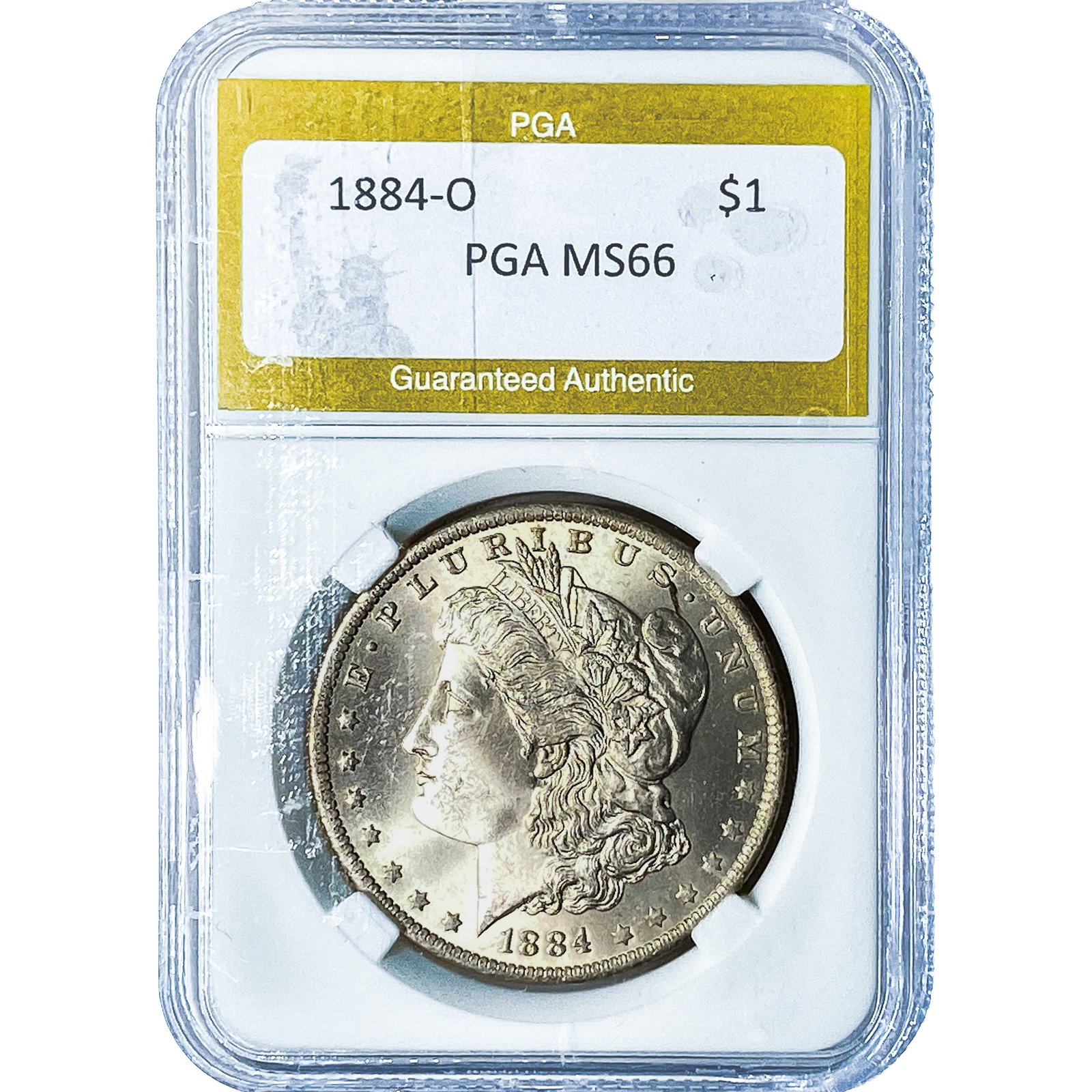 1884-O Morgan Silver Dollar PGA MS66: 1884-O Morgan Silver Dollar PGA MS66