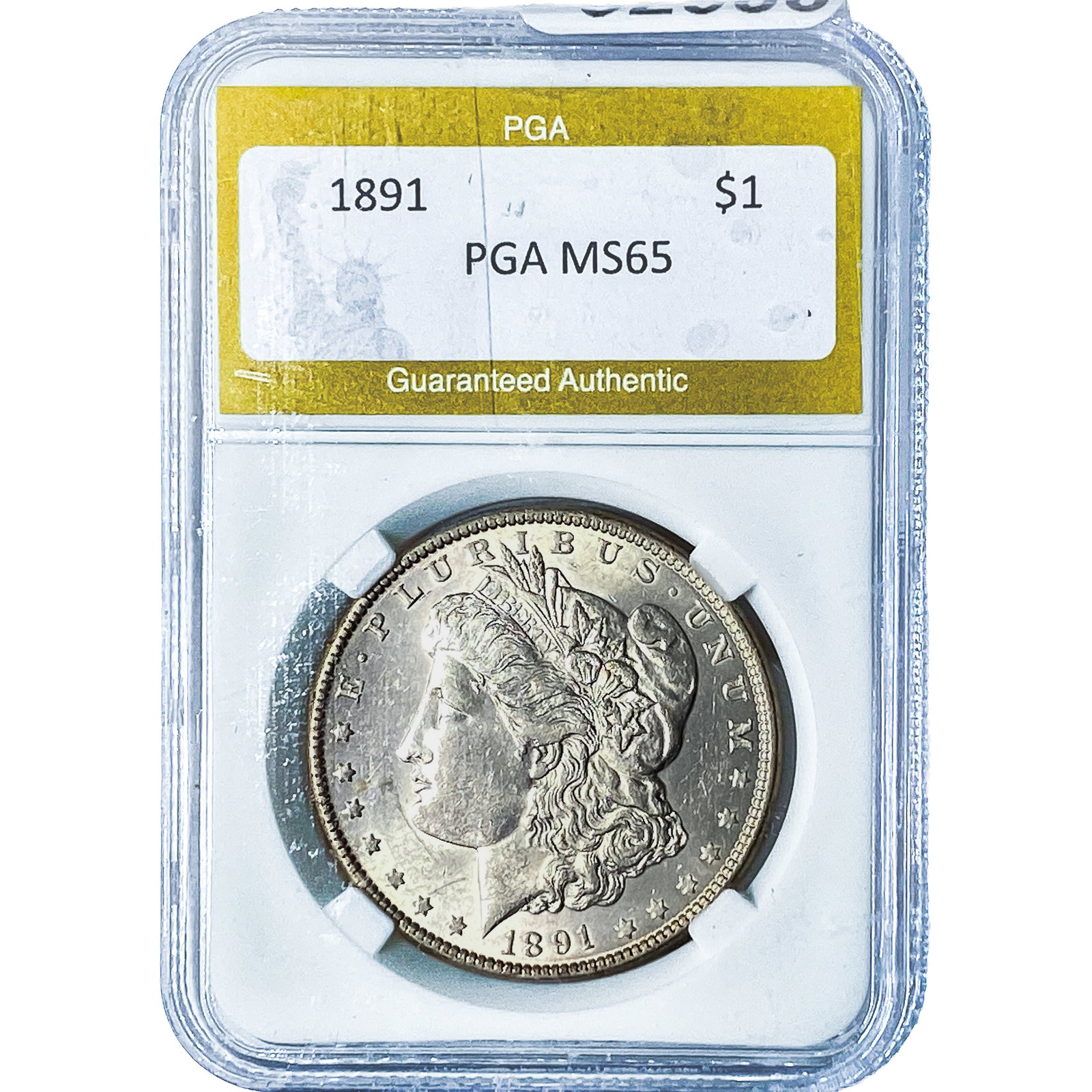 1891 Morgan Silver Dollar PGA MS65: 1891 Morgan Silver Dollar PGA MS65