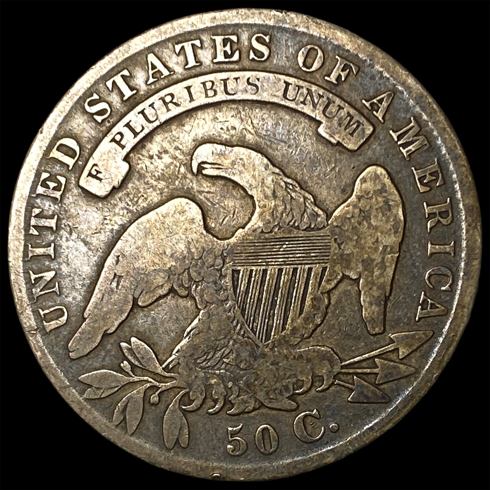 1836 Capped Bust Half Dollar LIGHTLY CIRCULATED - 2
