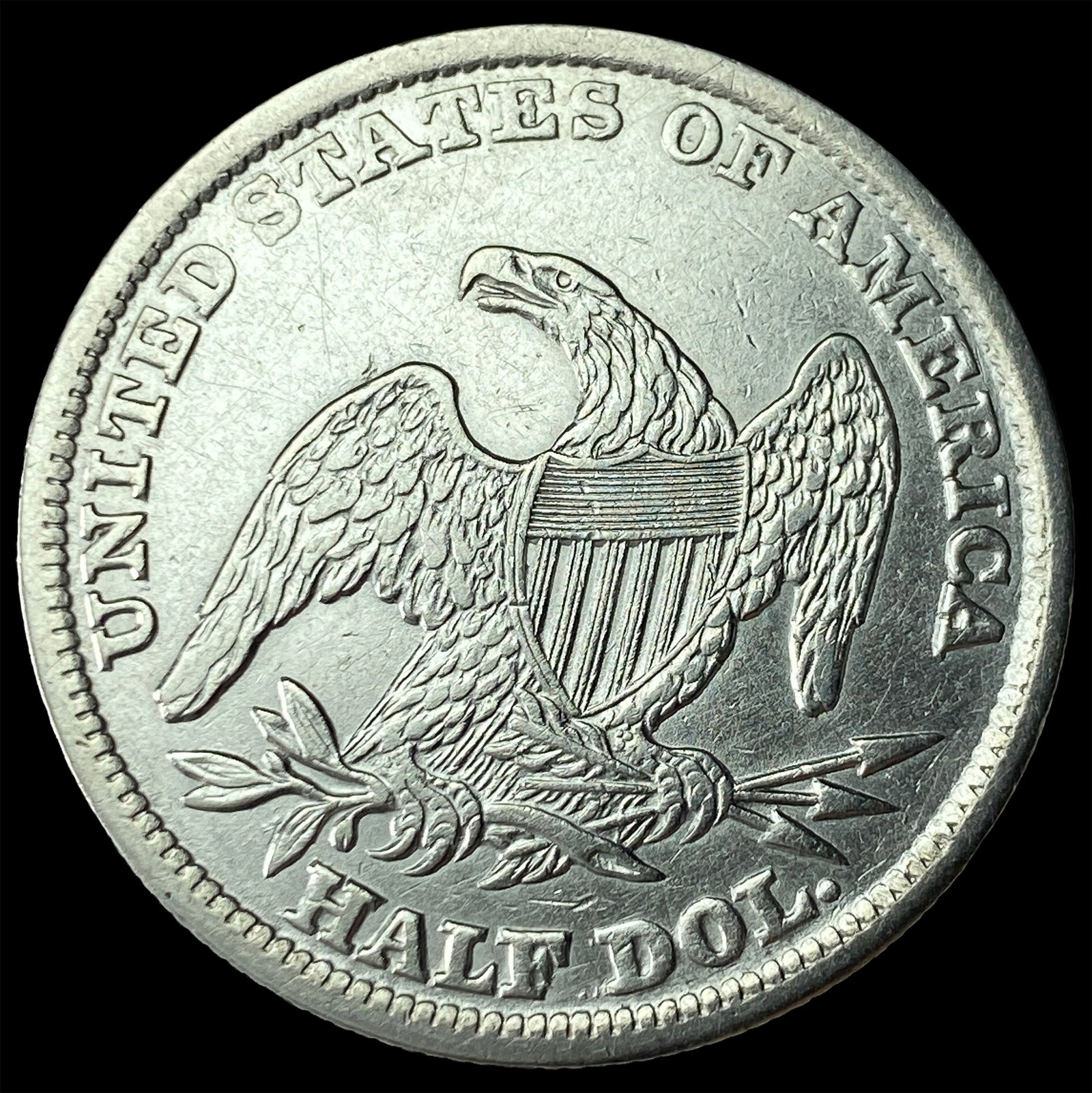 1838 Silver Capped Bust Half Dollar UNCIRCULATED - 2