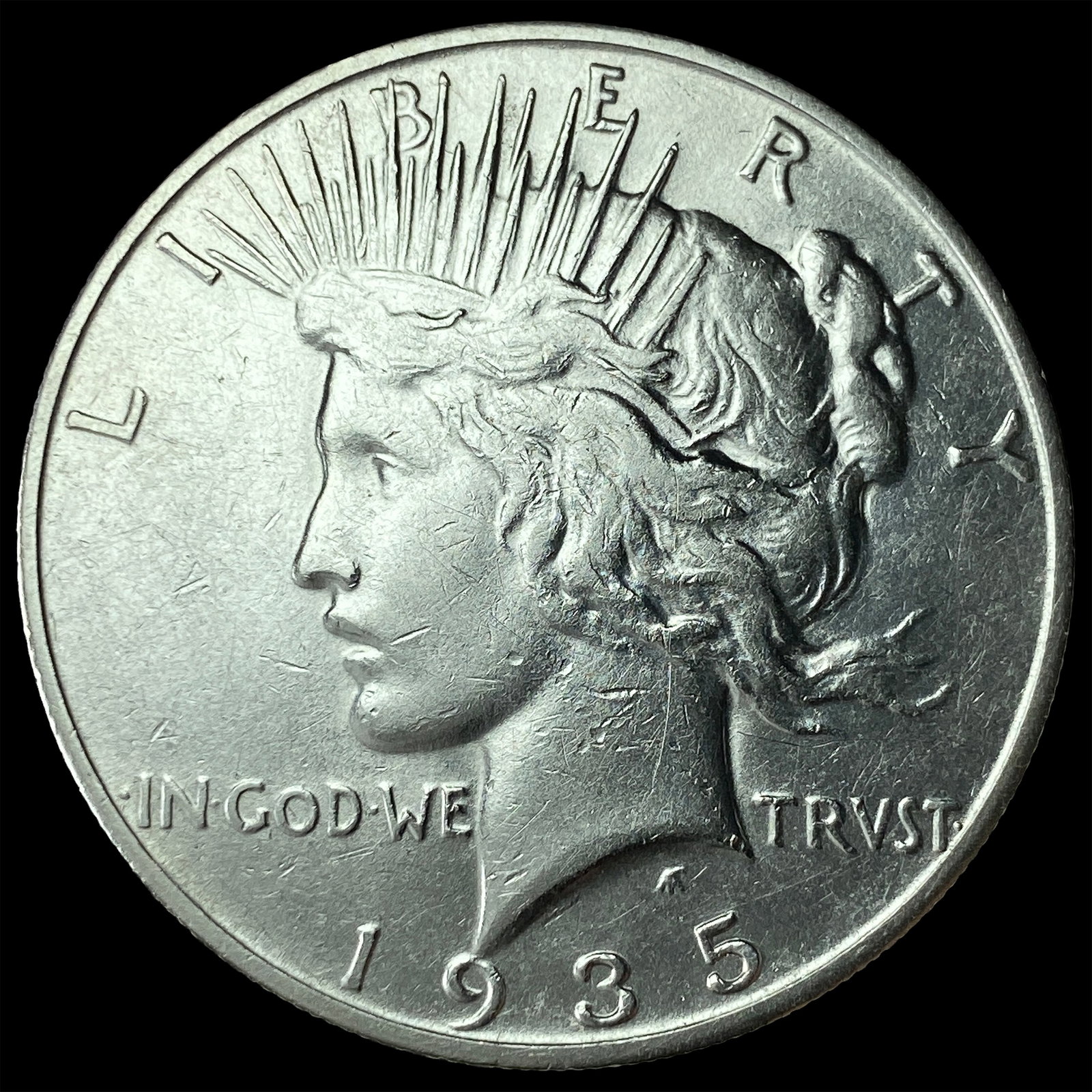 1935-S Peace Silver Dollar CLOSELY UNCIRCULATED: 1935-S Peace Silver Dollar CLOSELY UNCIRCULATED
