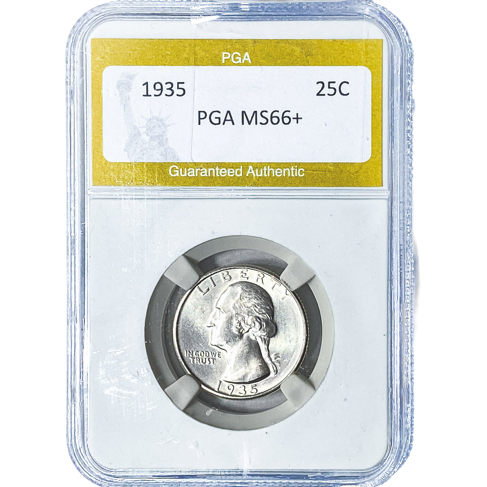 1935 Washington Silver Quarter PGA MS66+: 1935 Washington Silver Quarter PGA MS66+