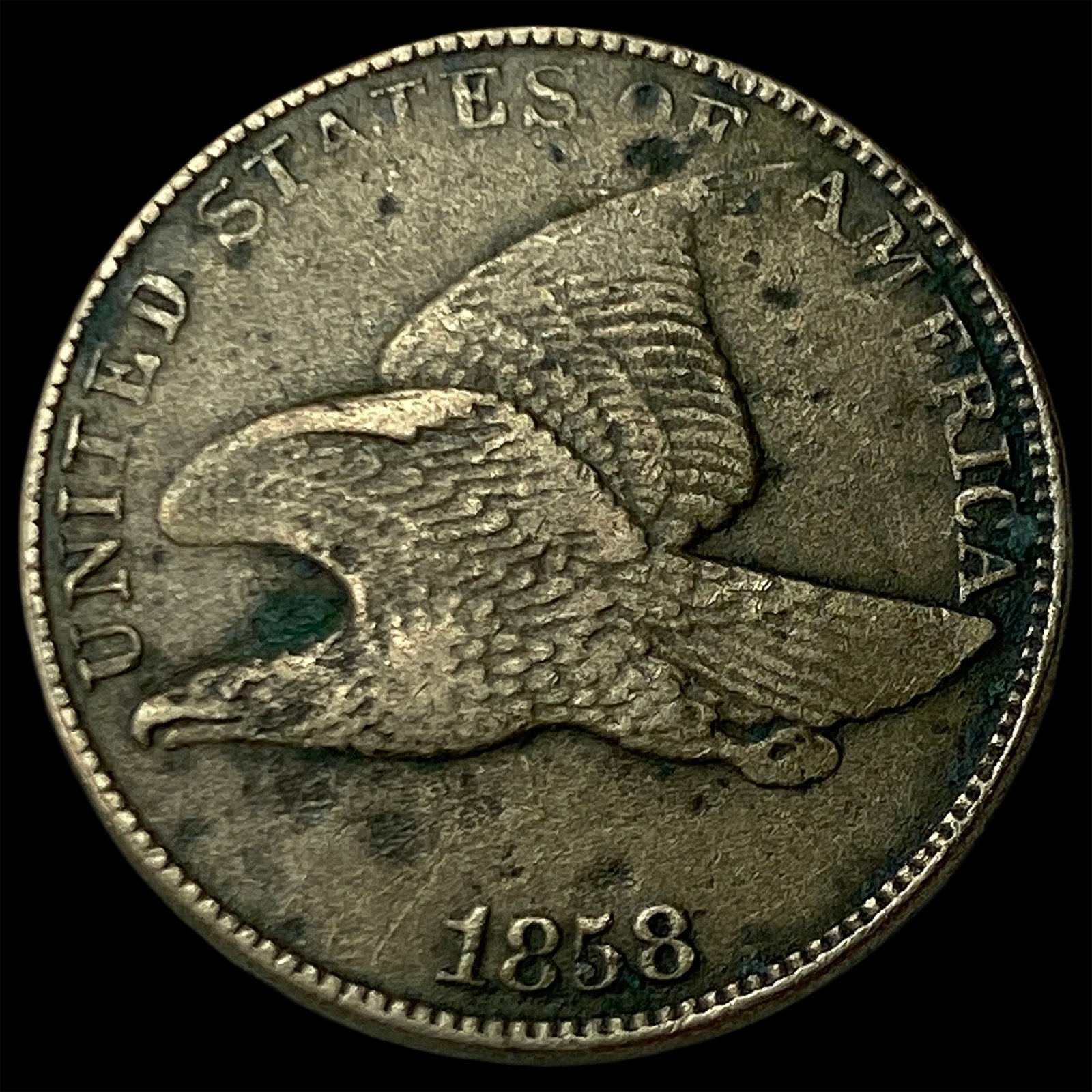 1858 Flying Eagle Cent CLOSELY UNCIRCULATED: 1858 Flying Eagle Cent CLOSELY UNCIRCULATED