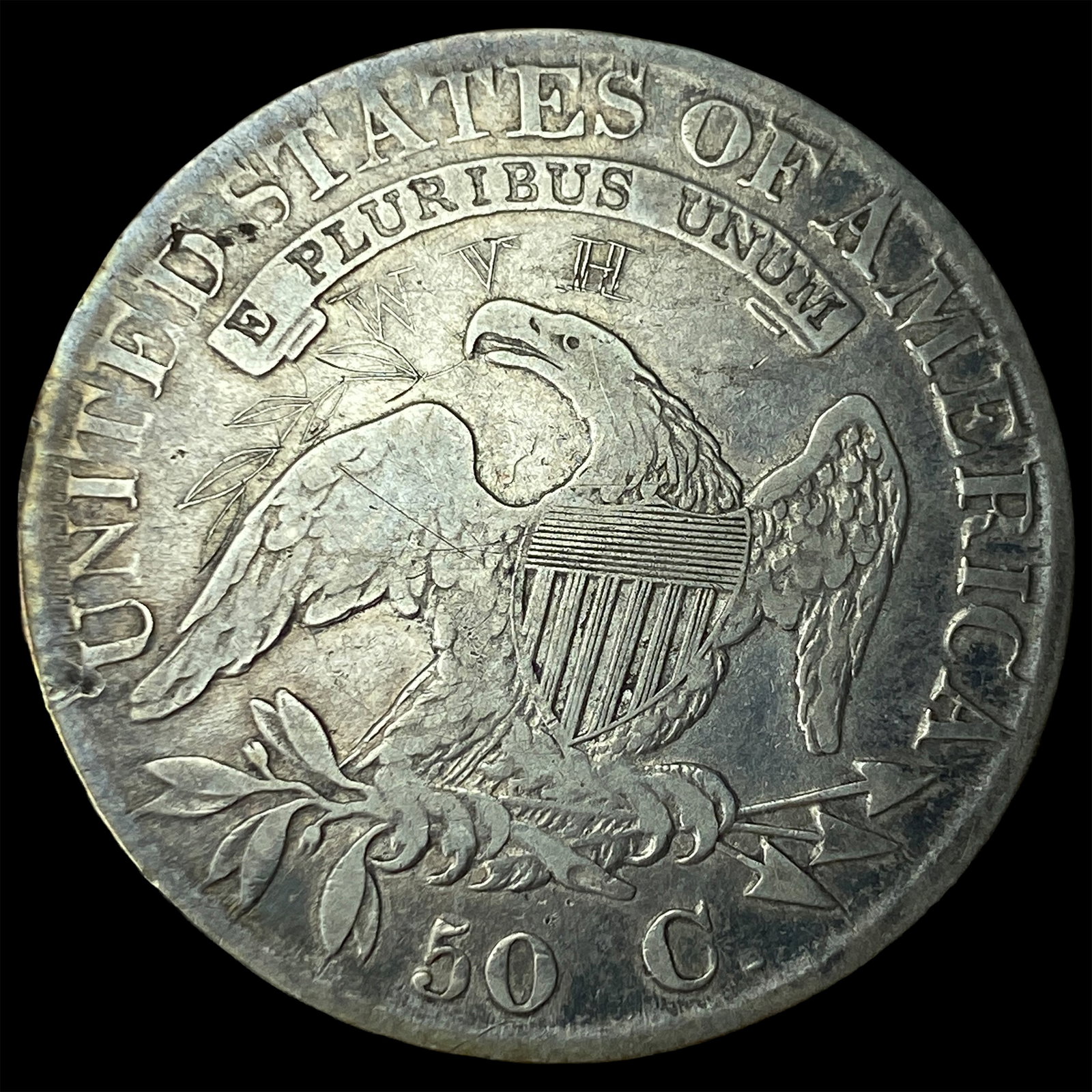1823 Capped Bust Half Dollar LIGHTLY CIRCULATED - 2