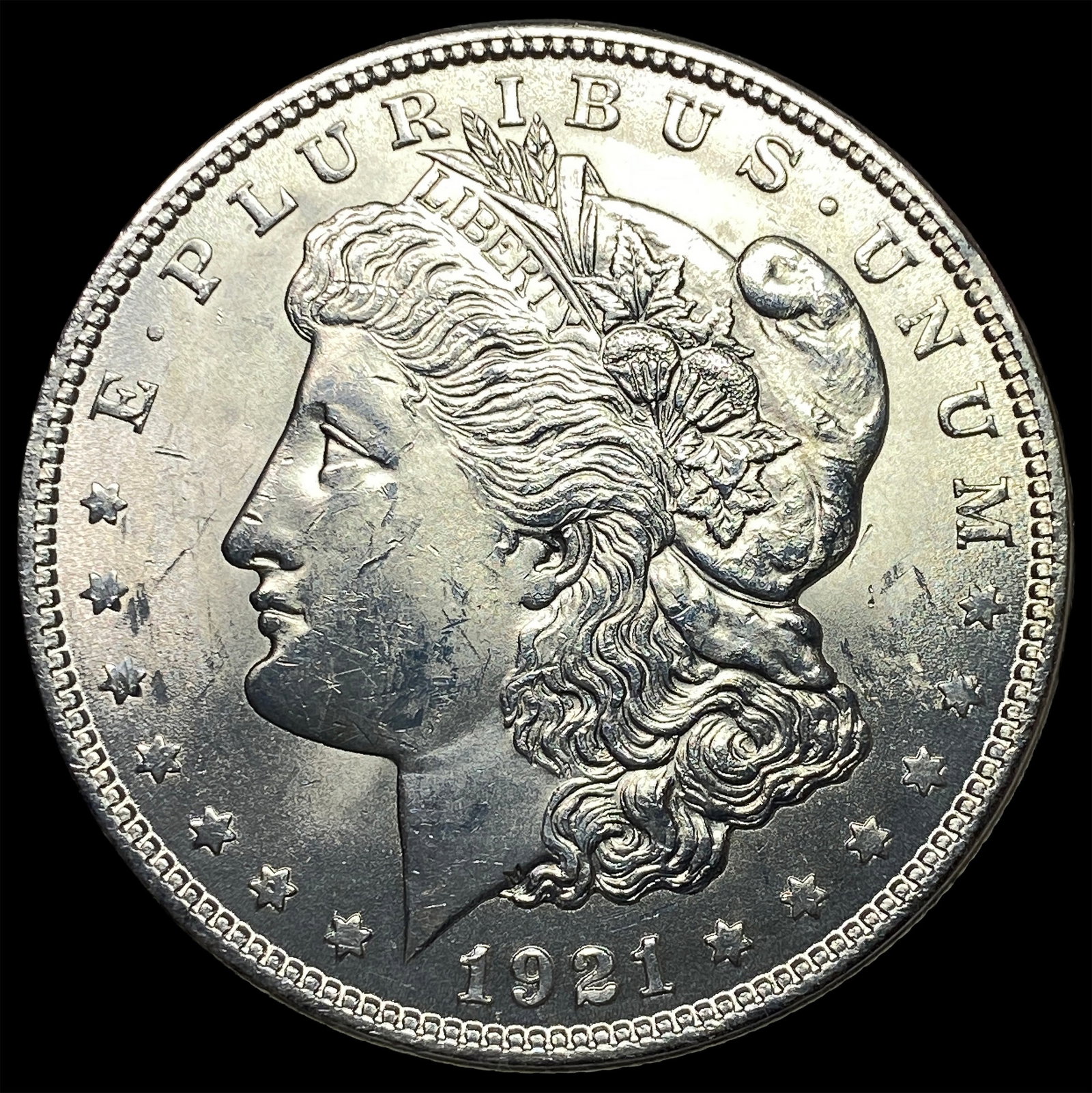1921 Morgan Silver Dollar GEM BU: 1921 Morgan Silver Dollar GEM BU