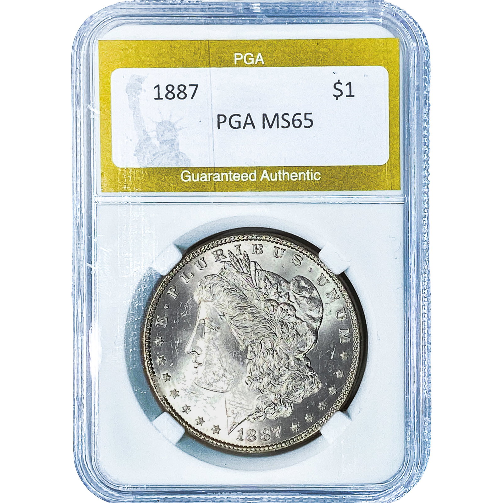 1887 Morgan Silver Dollar PGA MS65: 1887 Morgan Silver Dollar PGA MS65