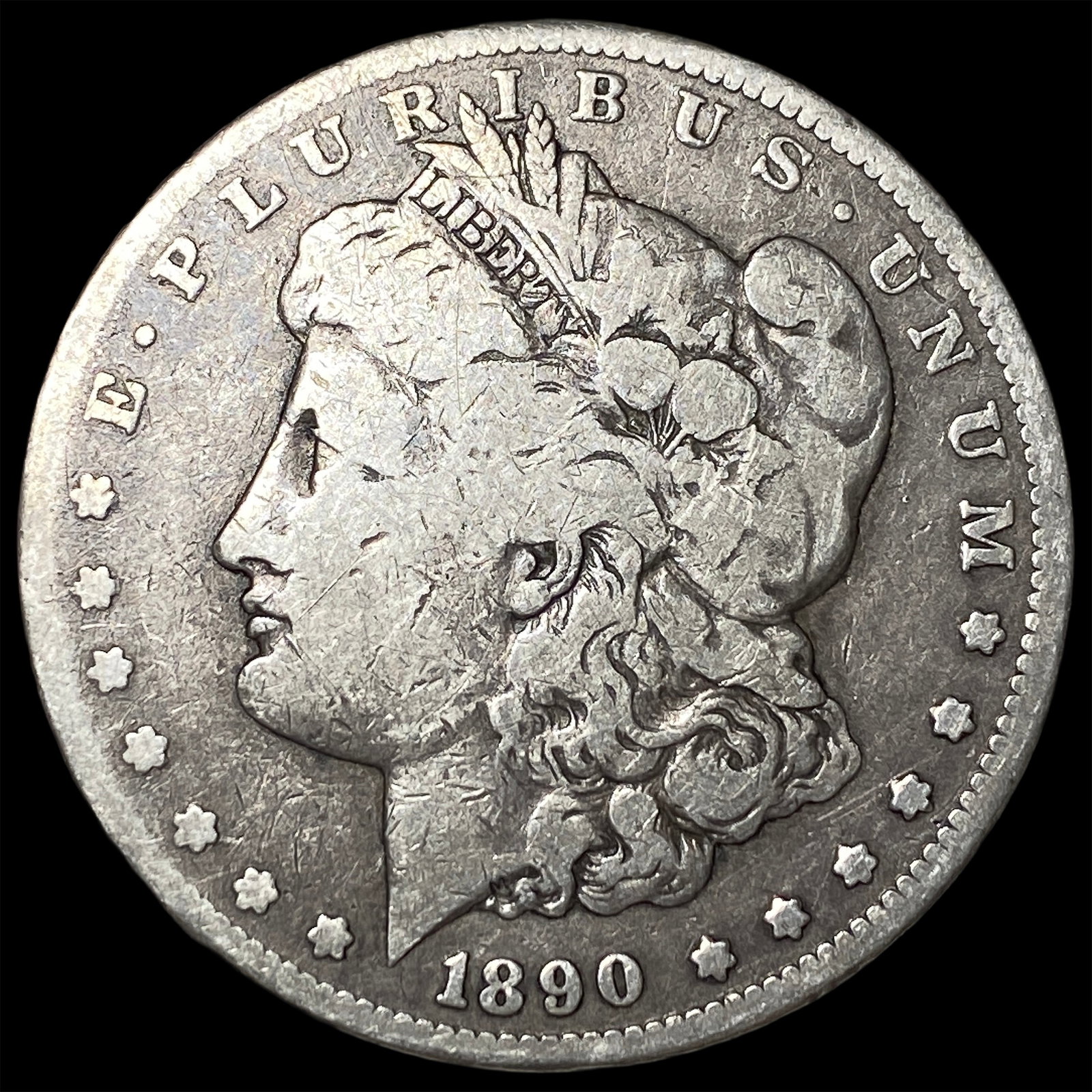 1890-CC Silver Morgan Dollar NEARLY UNCIRCULATED: 1890-CC Silver Morgan Dollar NEARLY UNCIRCULATED