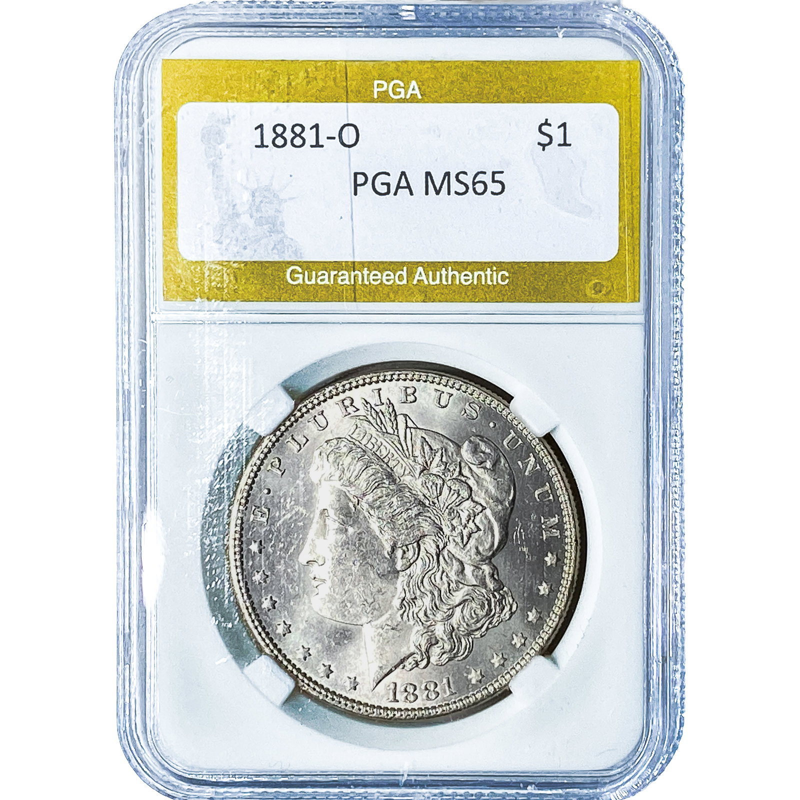 1881-O Morgan Silver Dollar PGA MS65: 1881-O Morgan Silver Dollar PGA MS65