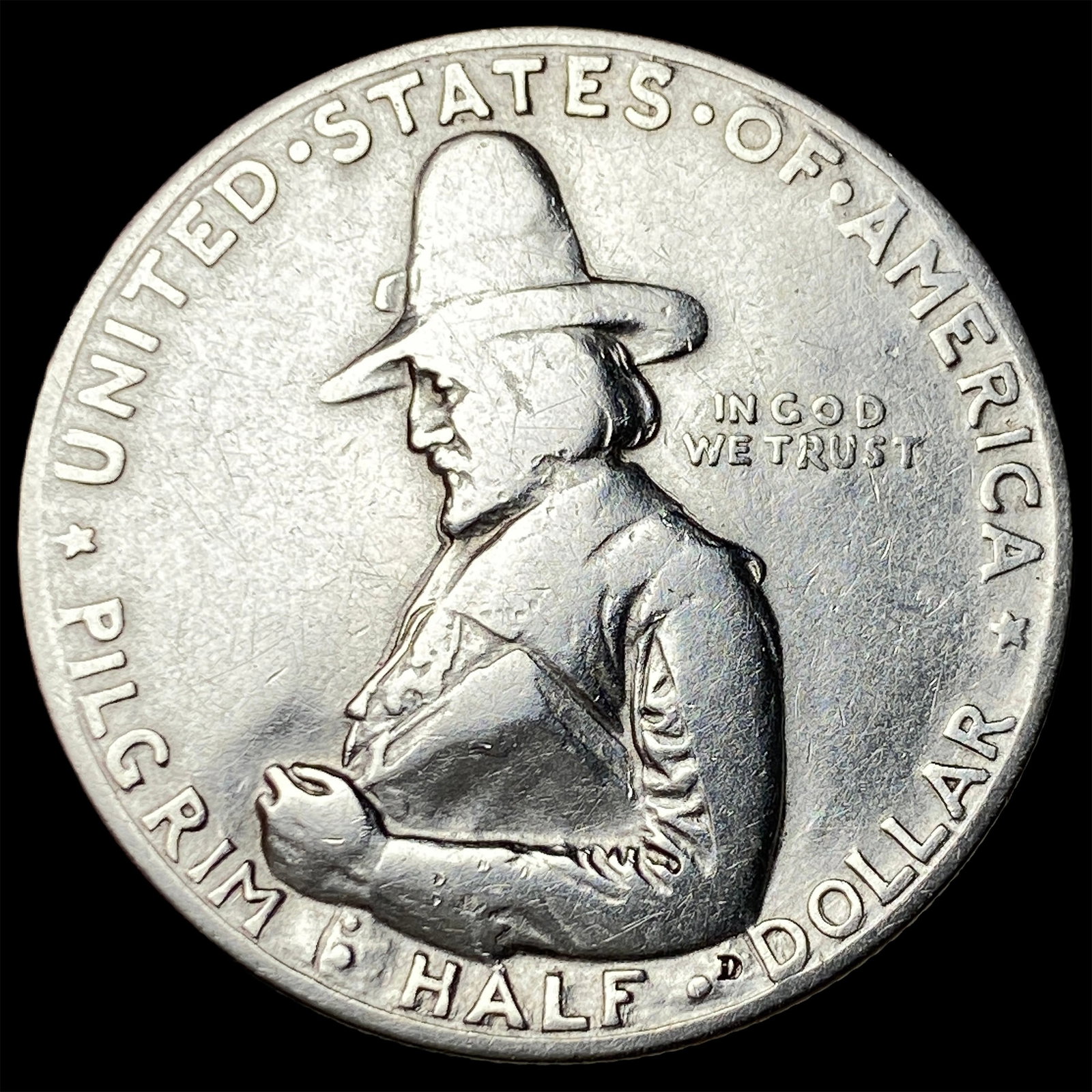 1920 Silver Pilgrim Half Dollar CLOSELY UNCIRCULATED (1 of 2)