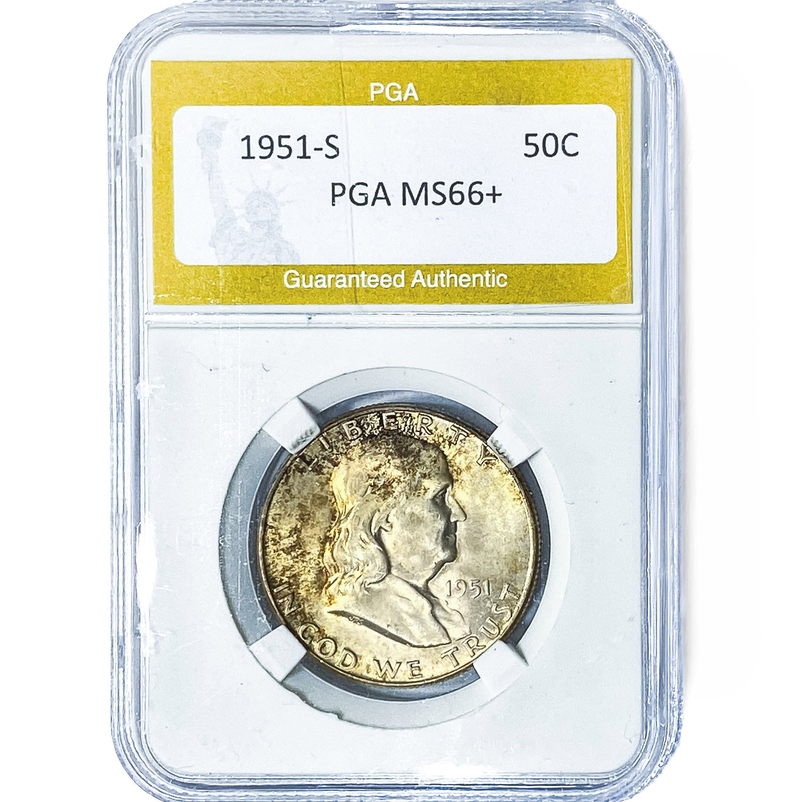 1951-S Franklin Half Dollar PGA MS66+ (1 of 2)