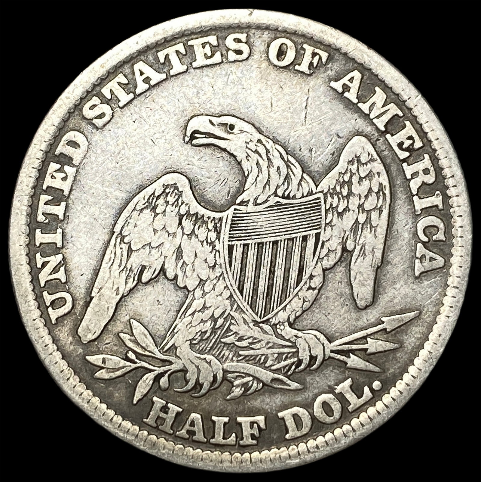 1838 Silver Capped Bust Half Dollar LIGHTLY CIRCULATED - 2