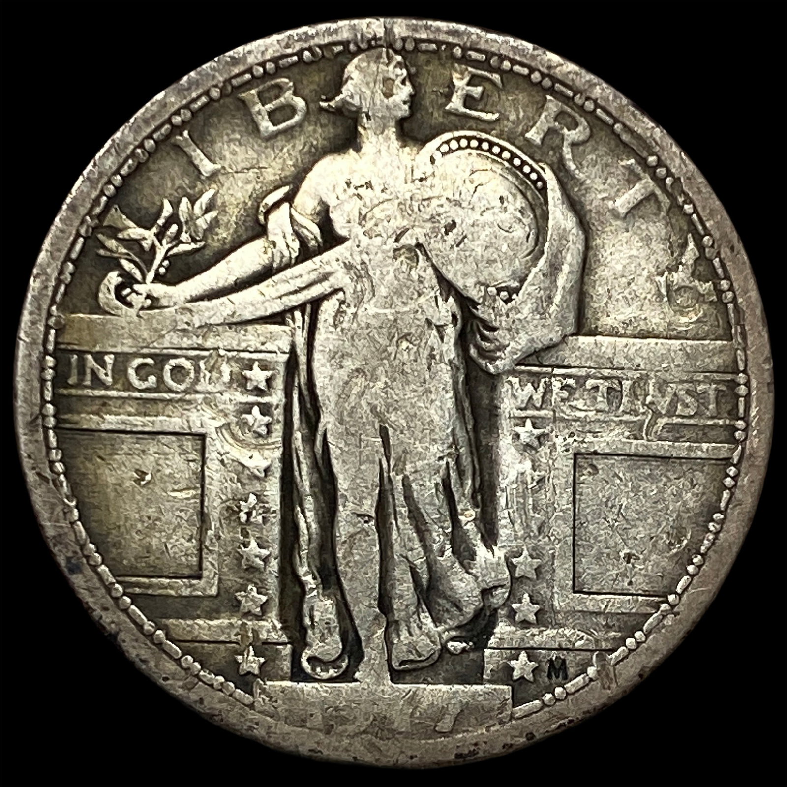 1917 Type 1 Standing Liberty Quarter ABOUT UNCIRCULATED: 1917 Type 1 Standing Liberty Quarter ABOUT UNCIRCULATED