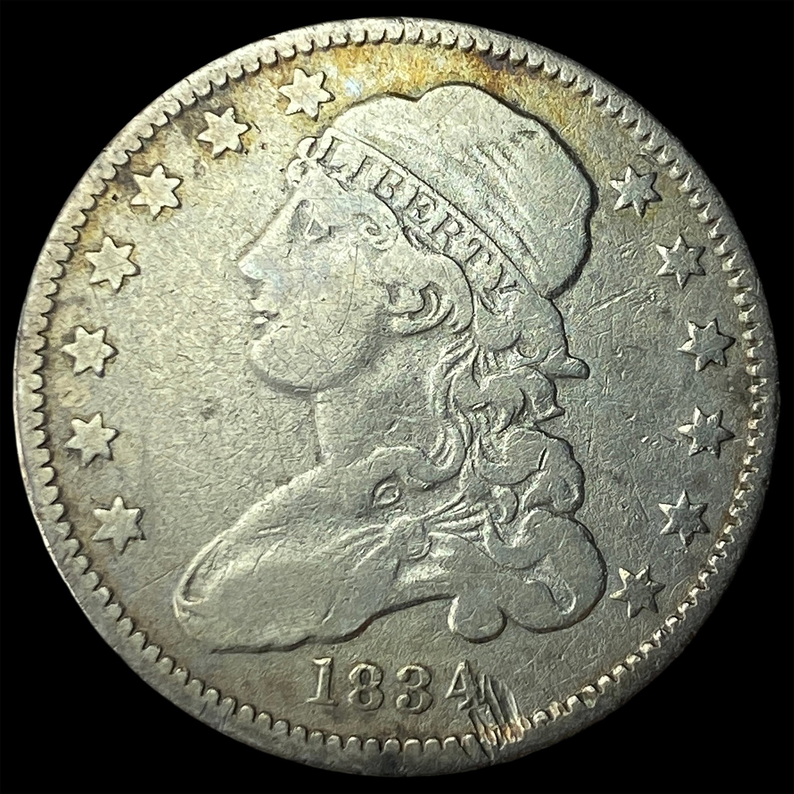 1834 Capped Bust Quarter CLOSELY UNCIRCULATED: 1834 Capped Bust Quarter CLOSELY UNCIRCULATED