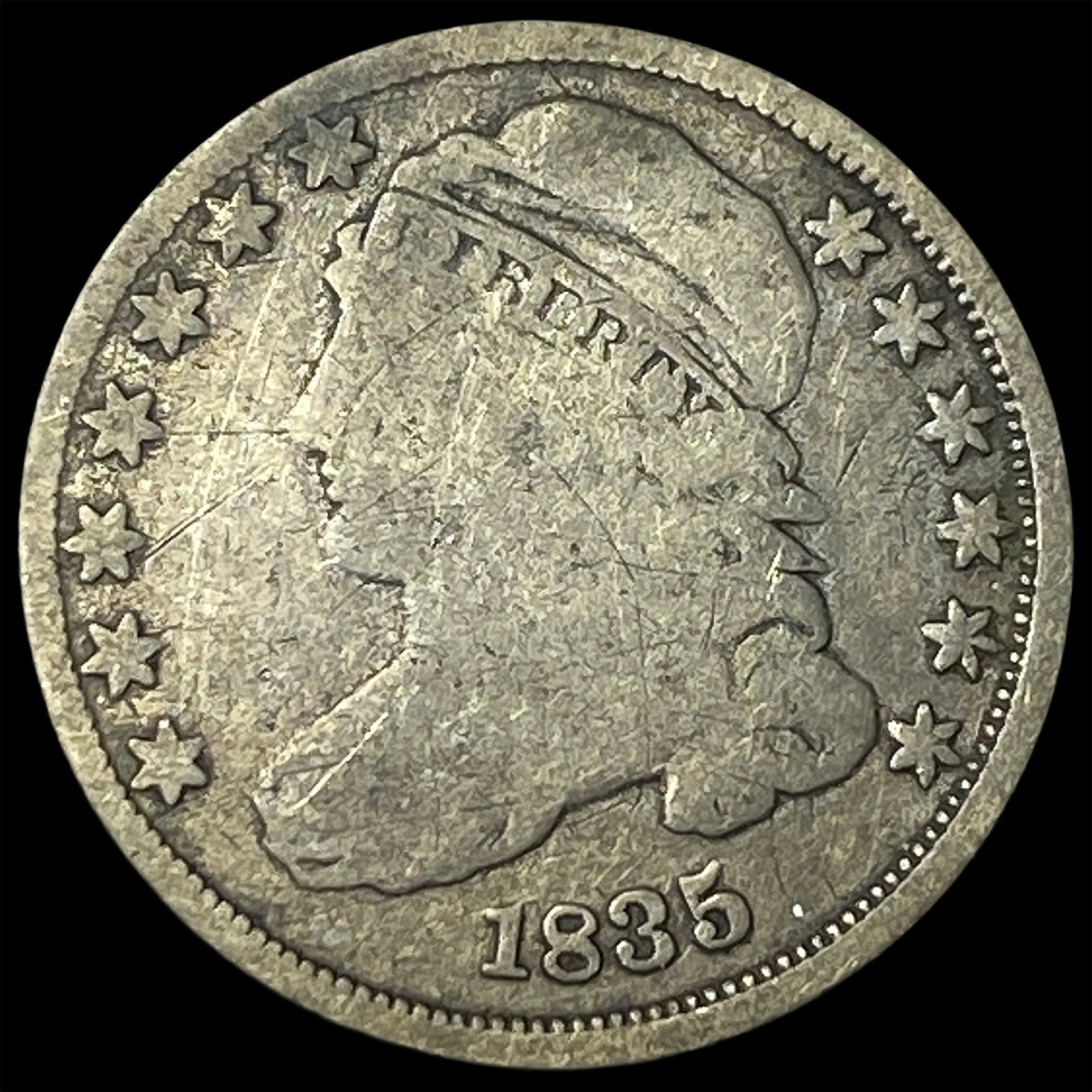 1835 Capped Bust Dime LIGHTLY CIRCULATED: 1835 Capped Bust Dime LIGHTLY CIRCULATED