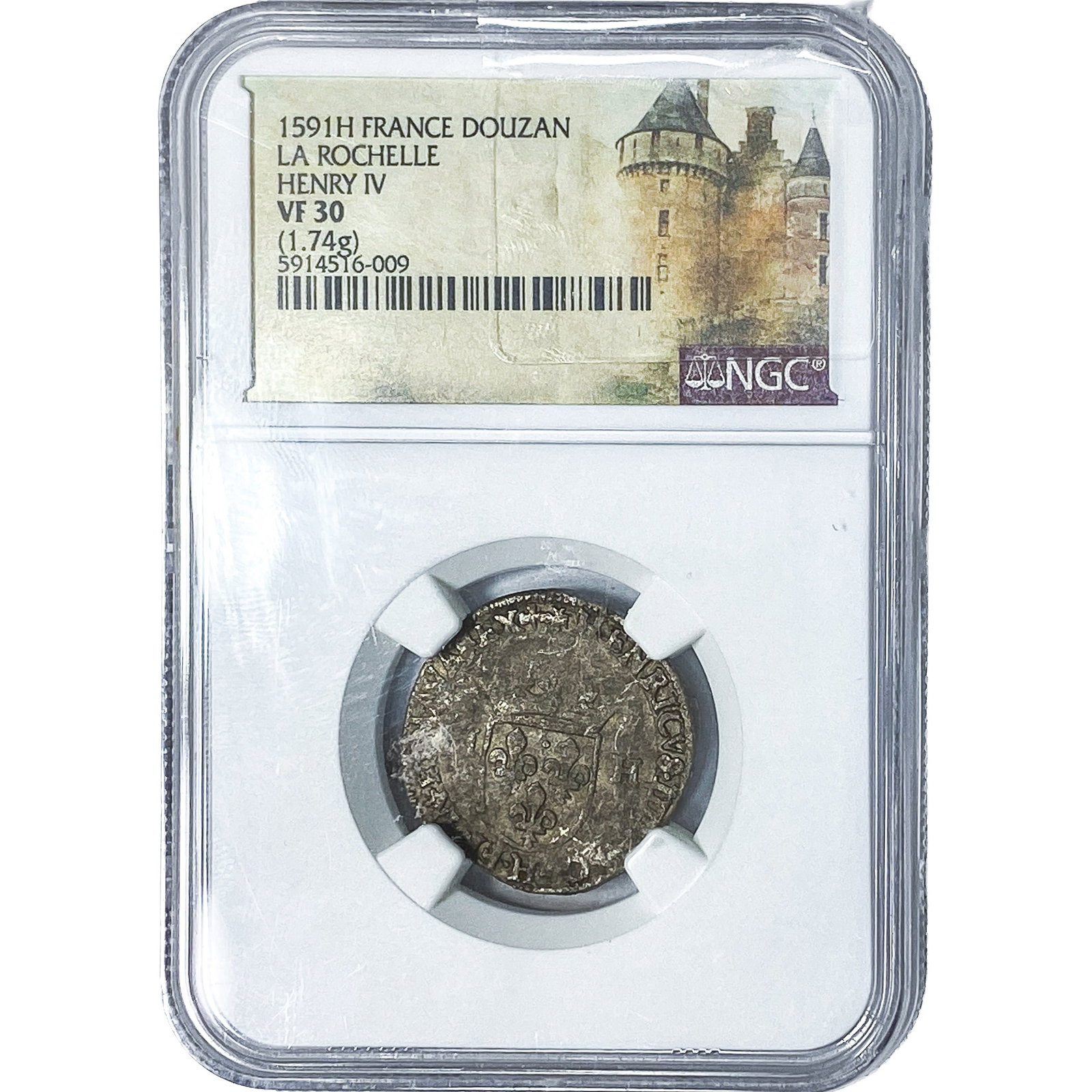 1591H France La Rochelle Henry IV BI Douzan NGC VF30 (1 of 2)