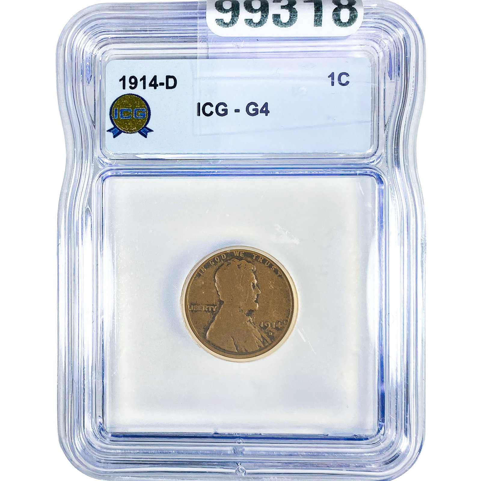 1914-D Walking Liberty Cent ICG G4: 1914-D Walking Liberty Cent ICG G4