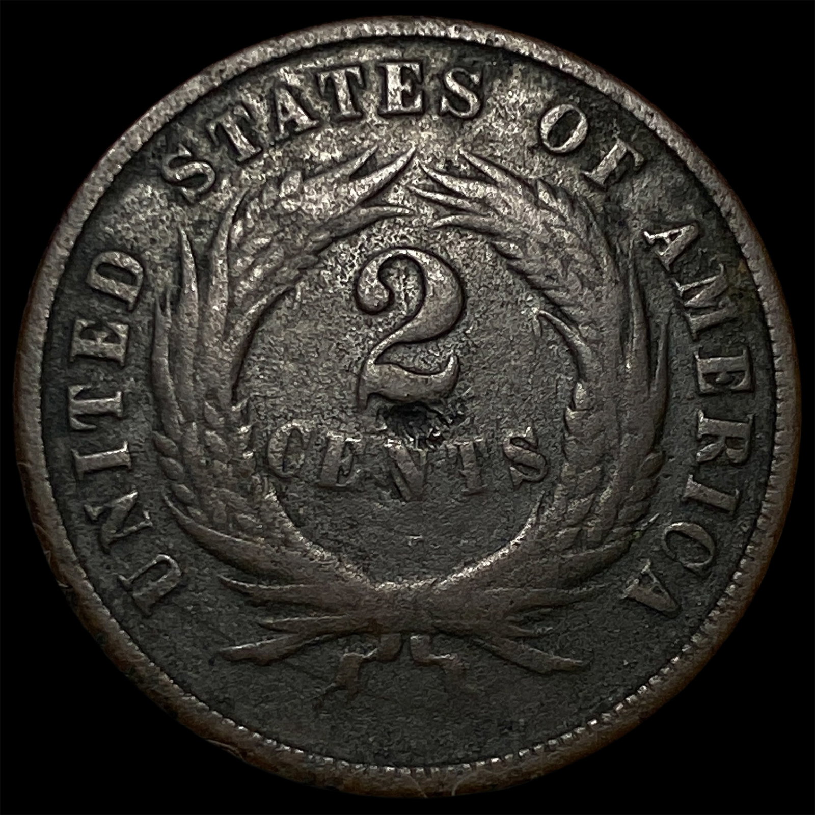 1872 Two-Cent Piece NEARLY UNCIRCULATED - 2