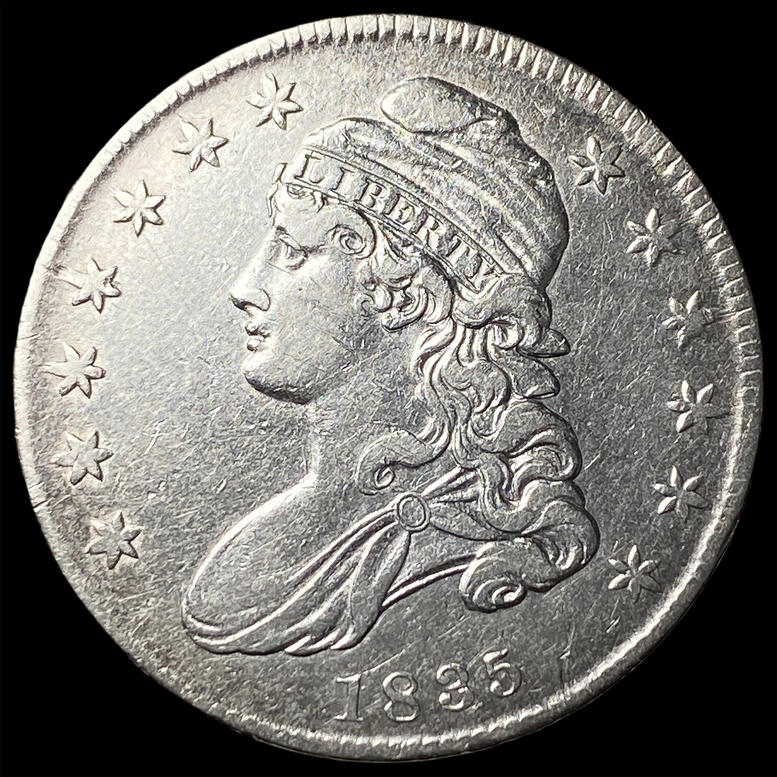 1835 Capped Bust Half Dollar CHOICE AU: 1835 Capped Bust Half Dollar CHOICE AU