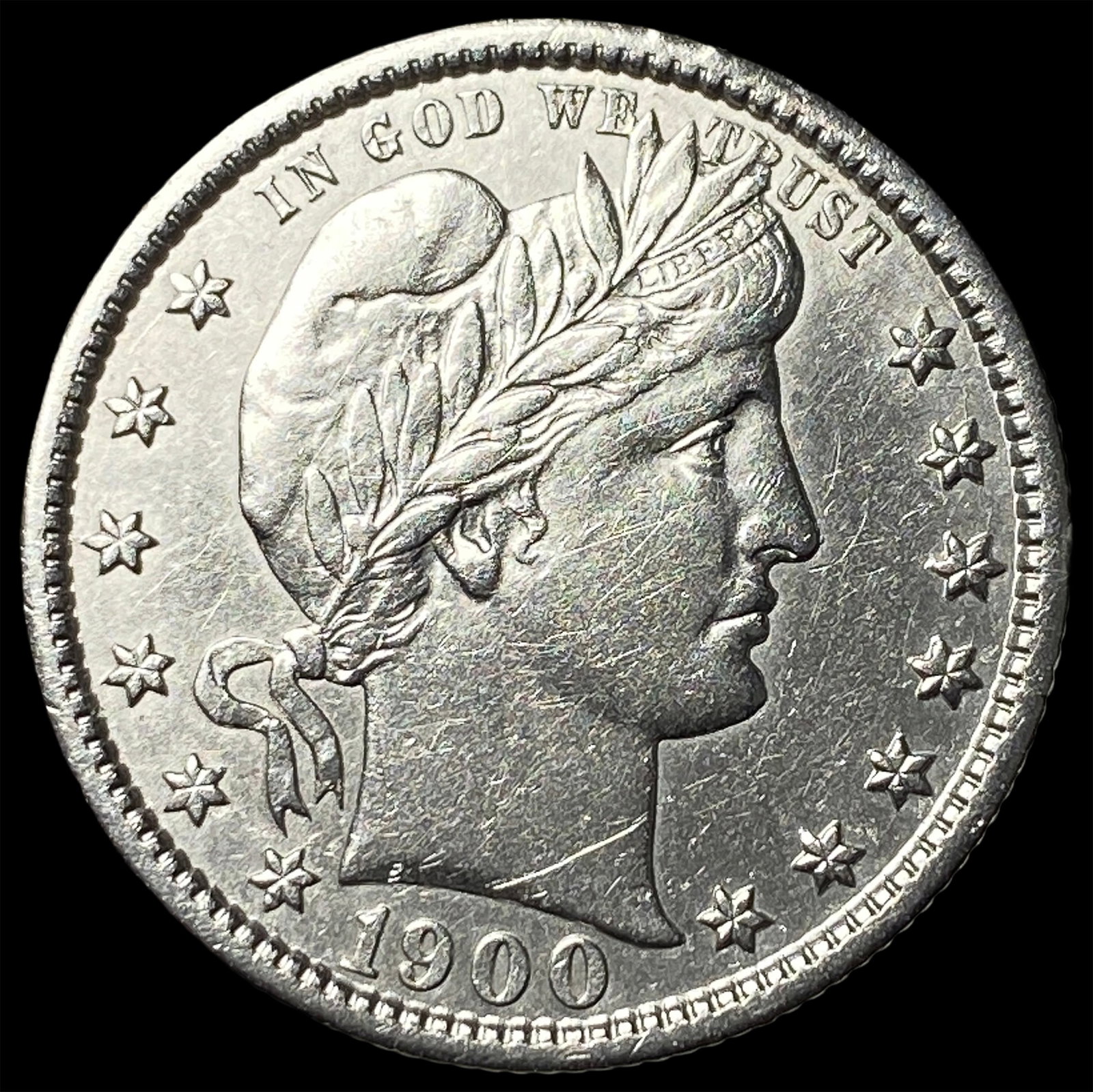 1900-S Silver Barber Quarter CHOICE AU (1 of 2)
