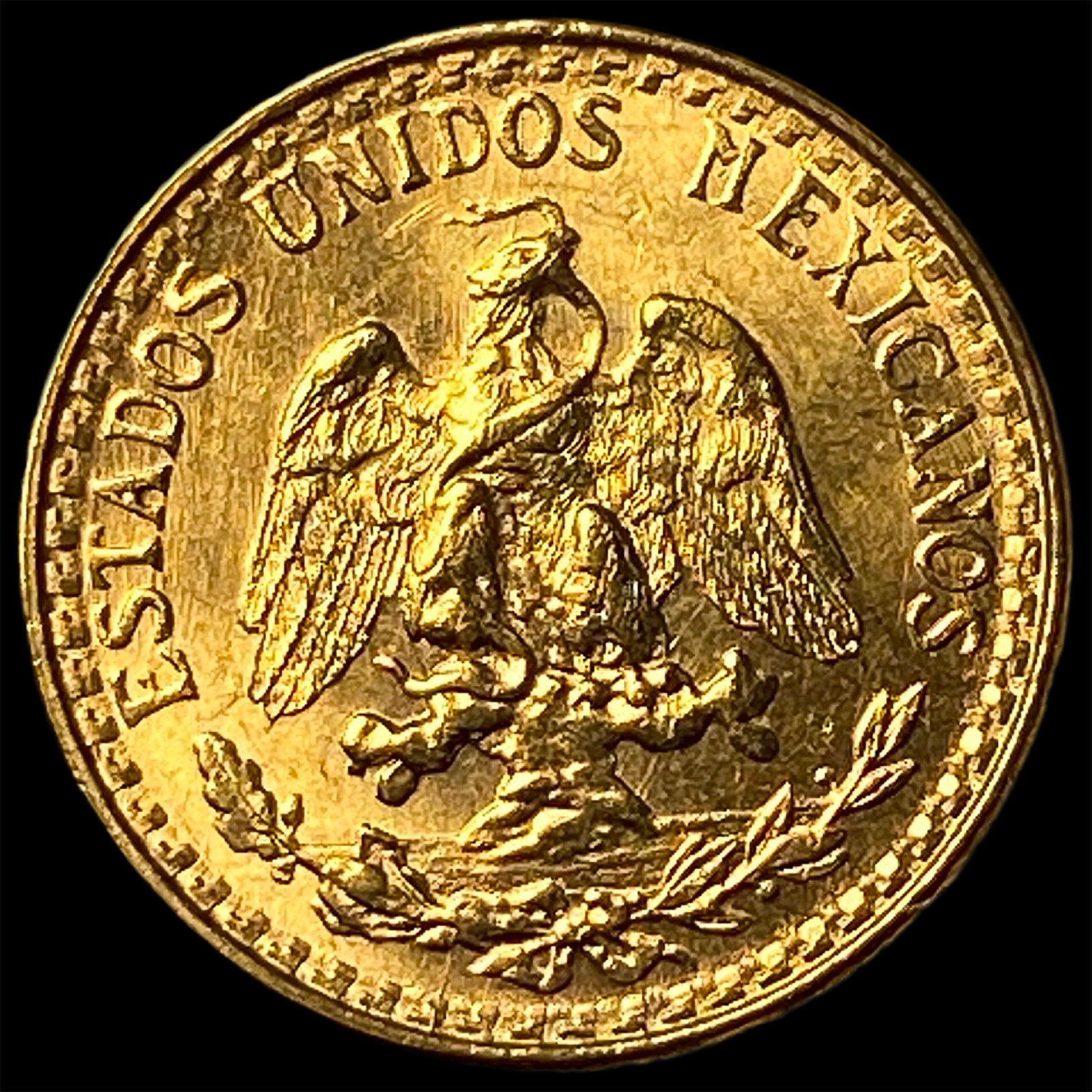 1945 Mexico Gold 2 Pesos GEM BU: 1945 Mexico Gold 2 Pesos GEM BU