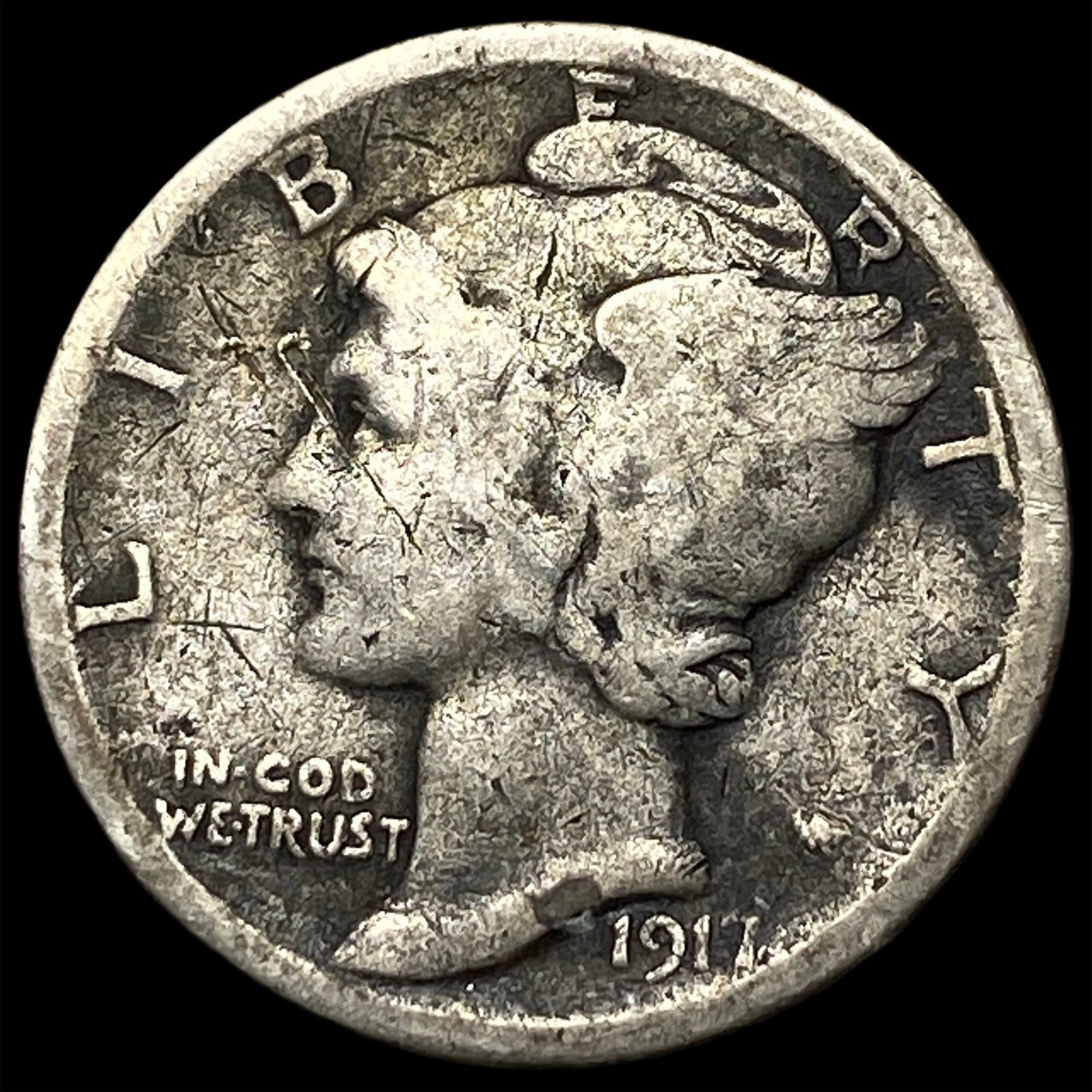 1917 Mercury Dime LIGHTLY CIRCULATED (1 of 2)