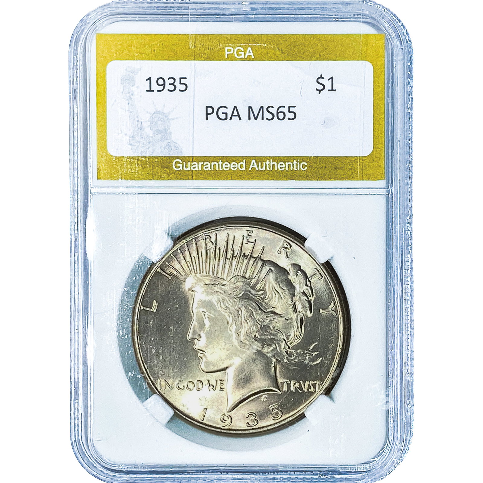 1935 Silver Peace Dollar PGA MS65 (1 of 2)