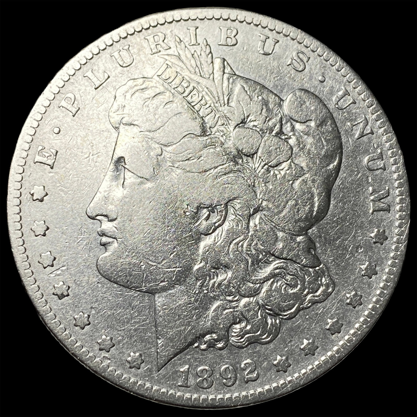 1892-S Morgan Silver Dollar NEARLY UNCIRCULATED: 1892-S Morgan Silver Dollar NEARLY UNCIRCULATED