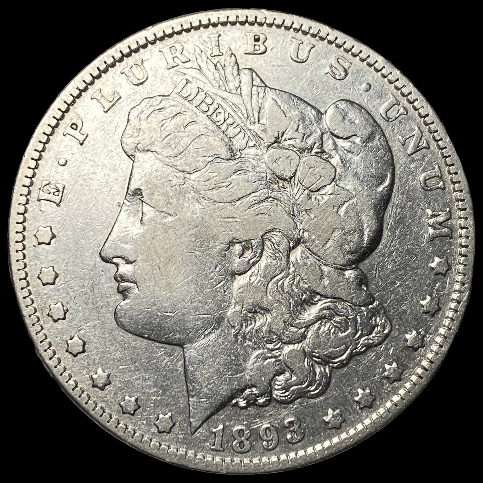 1893 Silver Morgan Dollar NEARLY UNCIRCULATED: 1893 Silver Morgan Dollar NEARLY UNCIRCULATED