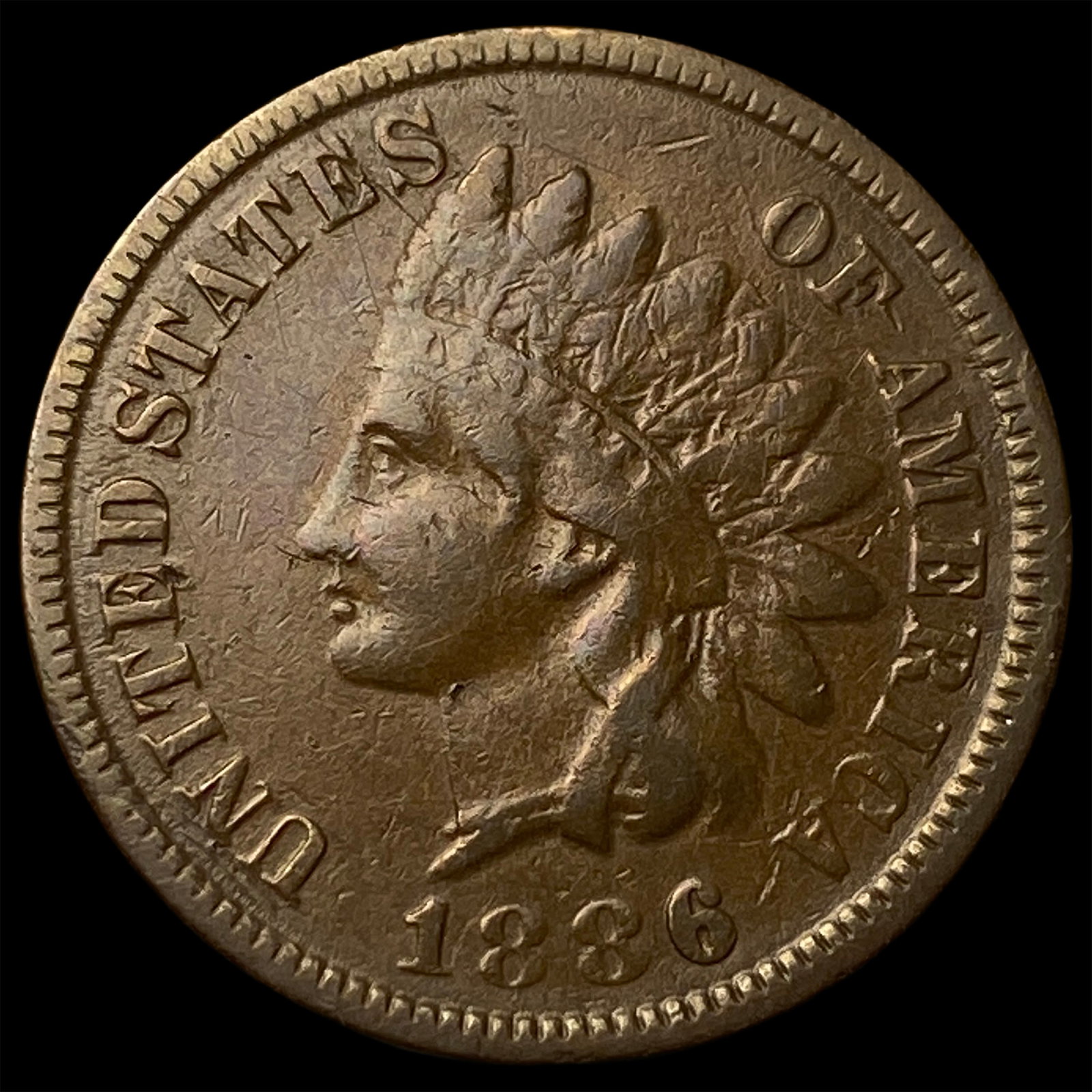 1886 Indian Head Cent CLOSELY UNCIRCULATED: 1886 Indian Head Cent CLOSELY UNCIRCULATED