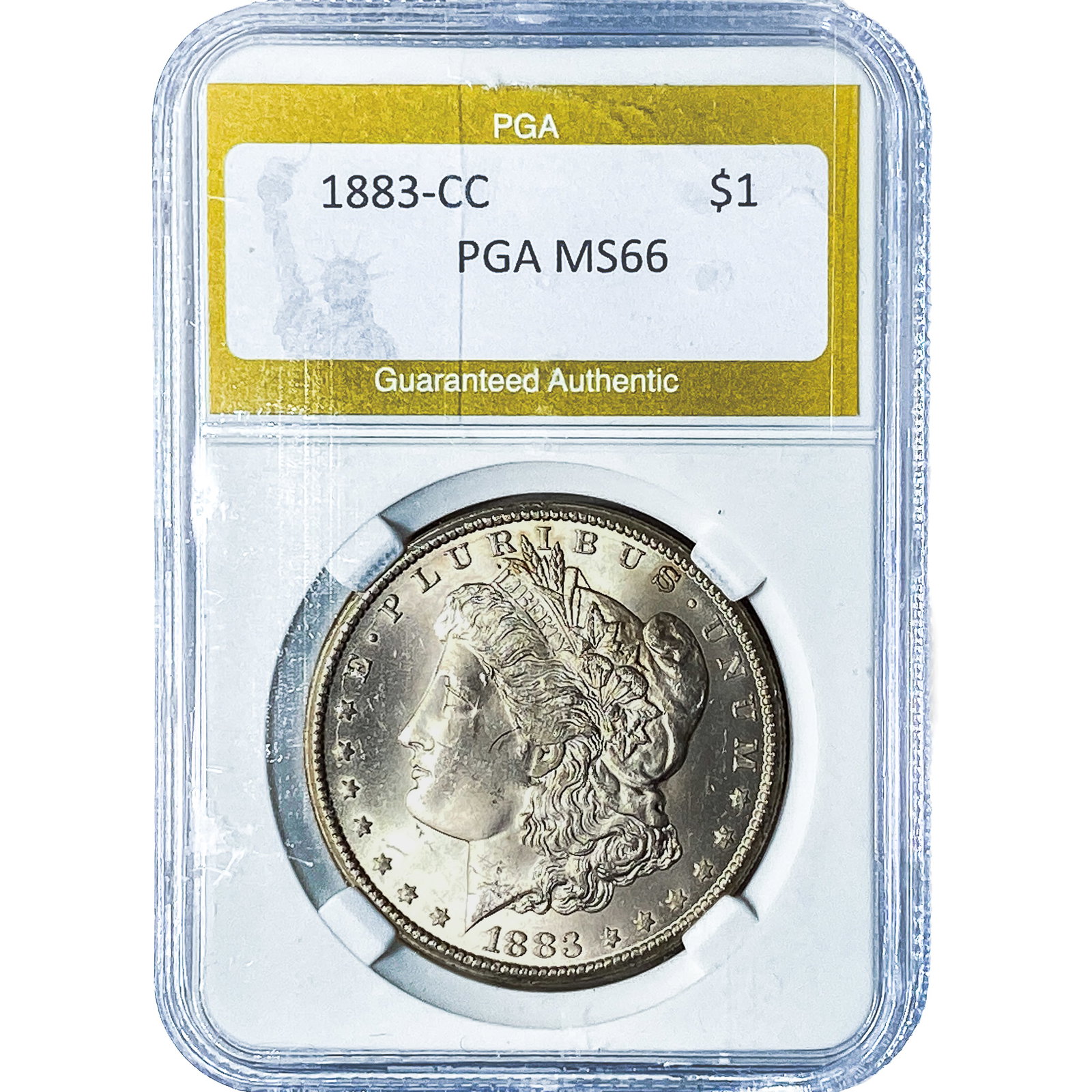 1883-CC Morgan Silver Dollar PGA MS66: 1883-CC Morgan Silver Dollar PGA MS66