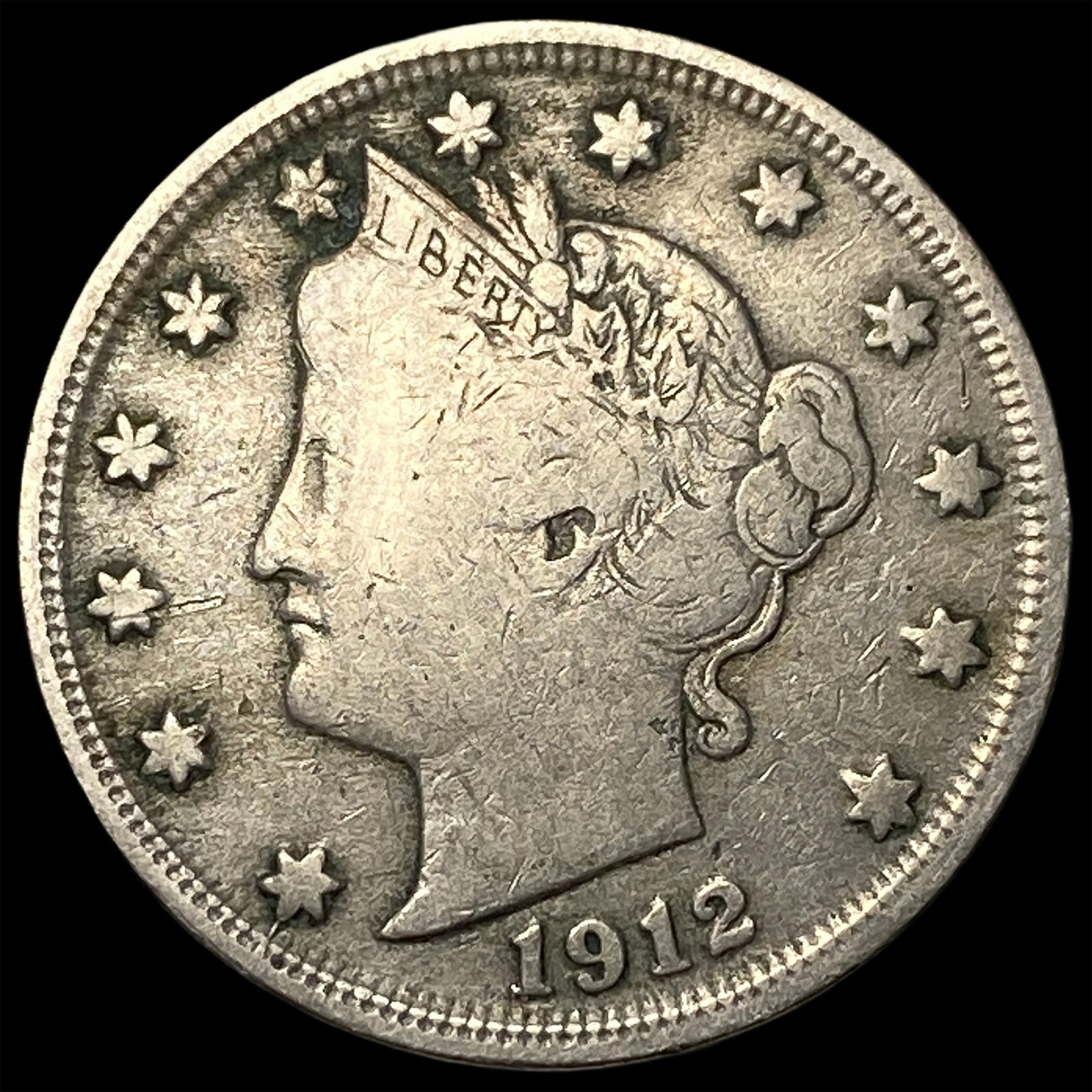 1912-D Liberty Head Nickel LIGHTLY CIRCULATED: 1912-D Liberty Head Nickel LIGHTLY CIRCULATED