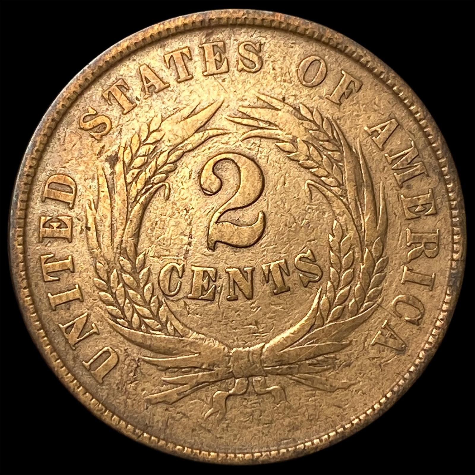 1864 Copper 2-Cent Piece UNCIRCULATED - 2