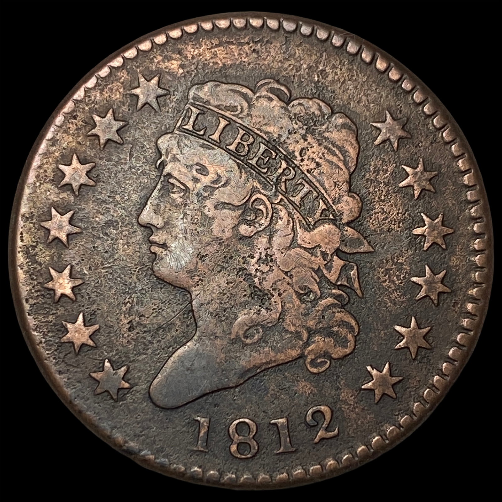 1812 Classic Head Large Cent LIGHTLY CIRCULATED: 1812 Classic Head Large Cent LIGHTLY CIRCULATED