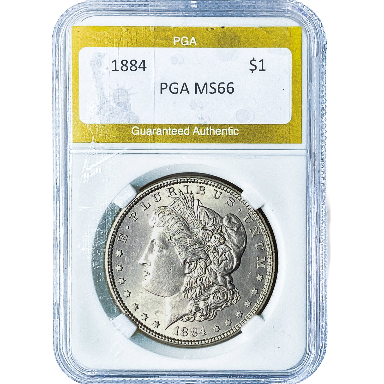 1884 Morgan Silver Dollar PGA MS66: 1884 Morgan Silver Dollar PGA MS66
