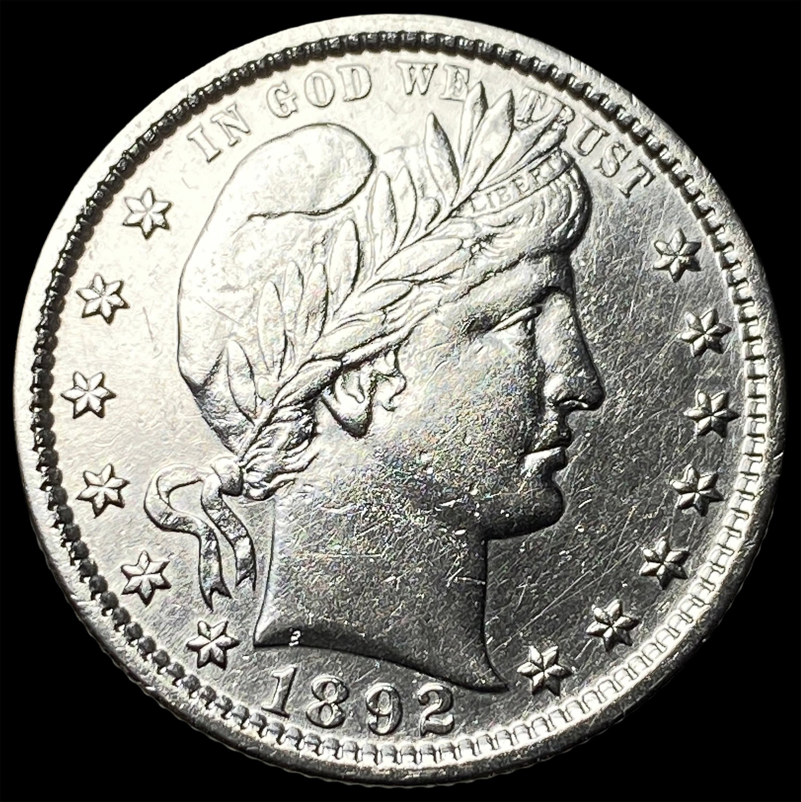 1892 Silver Barber Quarter UNCIRCULATED: 1892 Silver Barber Quarter UNCIRCULATED
