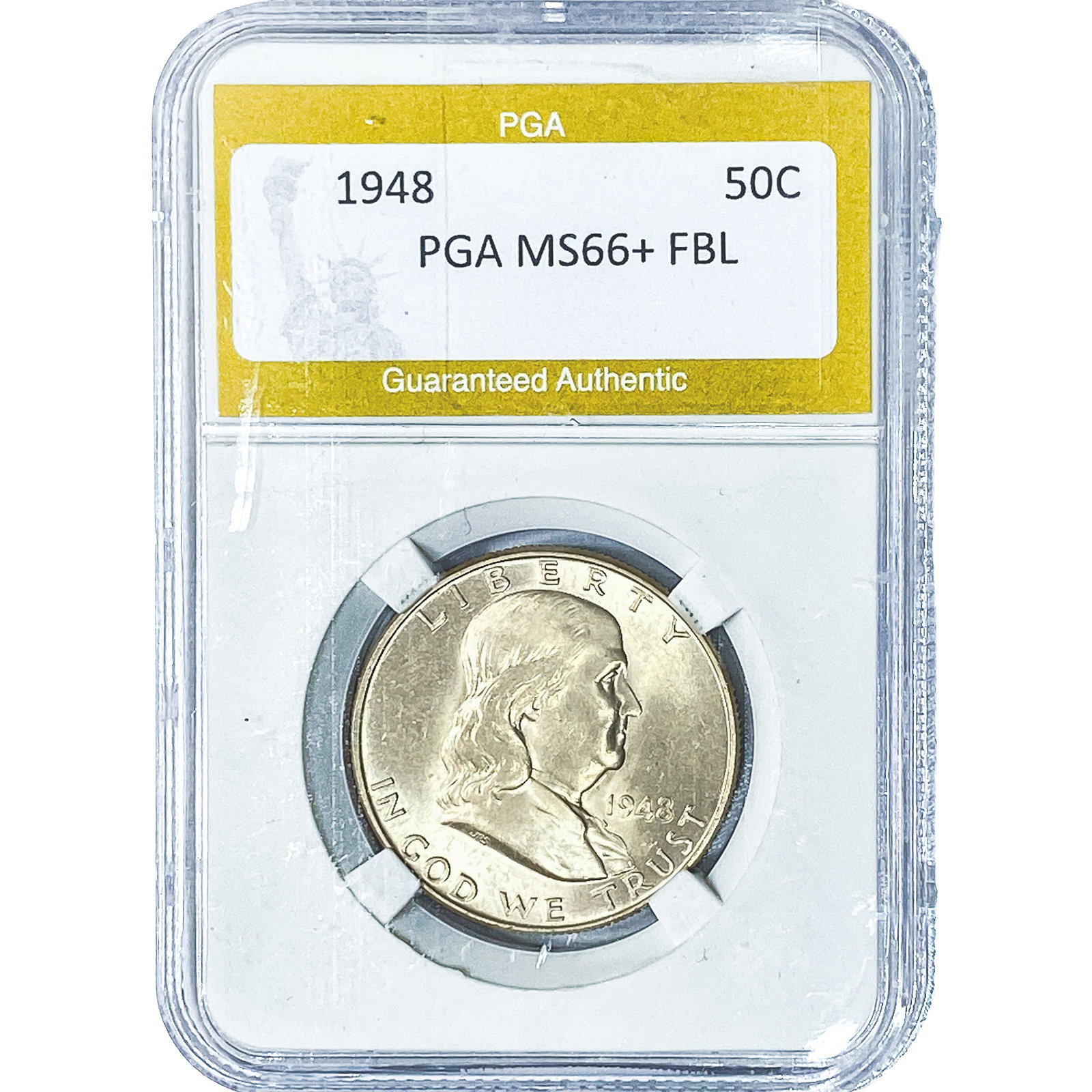 1948 Franklin Half Dollar PGA MS66+FBL (1 of 2)