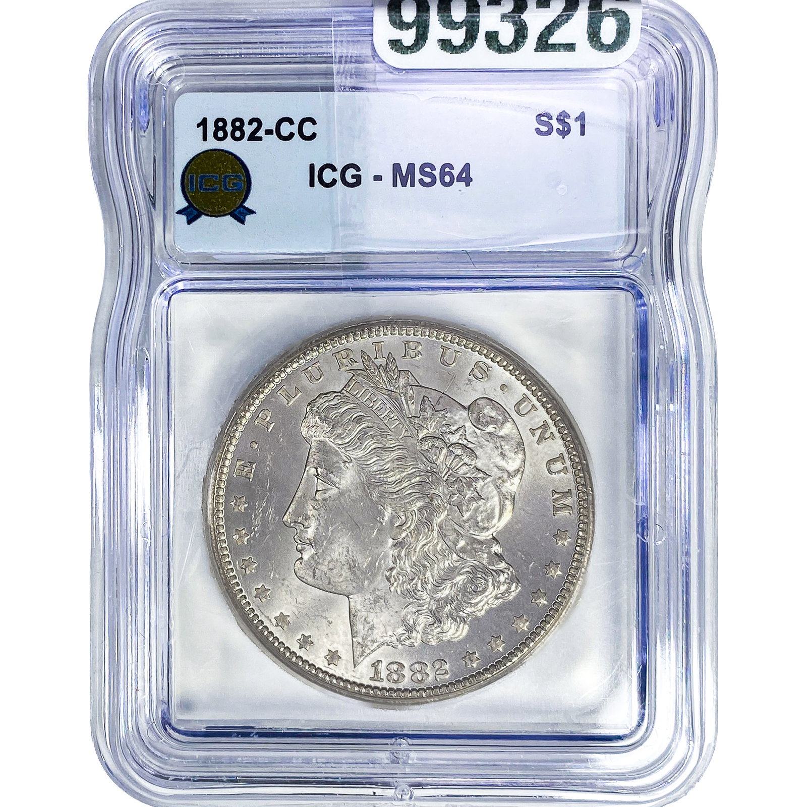 1882-CC Morgan Silver Dollar ICG MS64: 1882-CC Morgan Silver Dollar ICG MS64