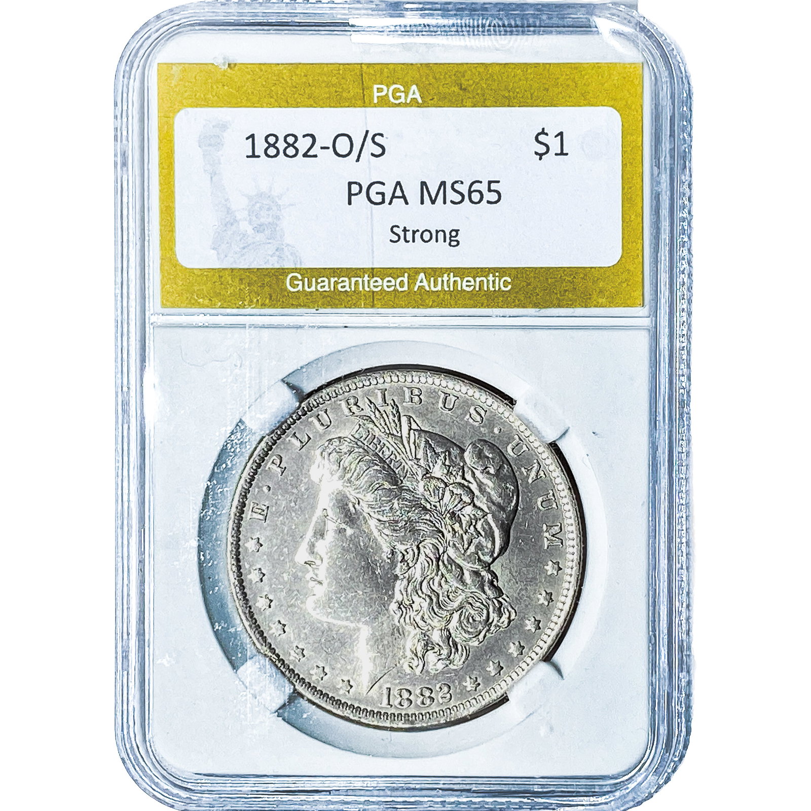 1882-O/S Morgan Silver Dollar PGA MS65 Strong: 1882-O/S Morgan Silver Dollar PGA MS65 Strong
