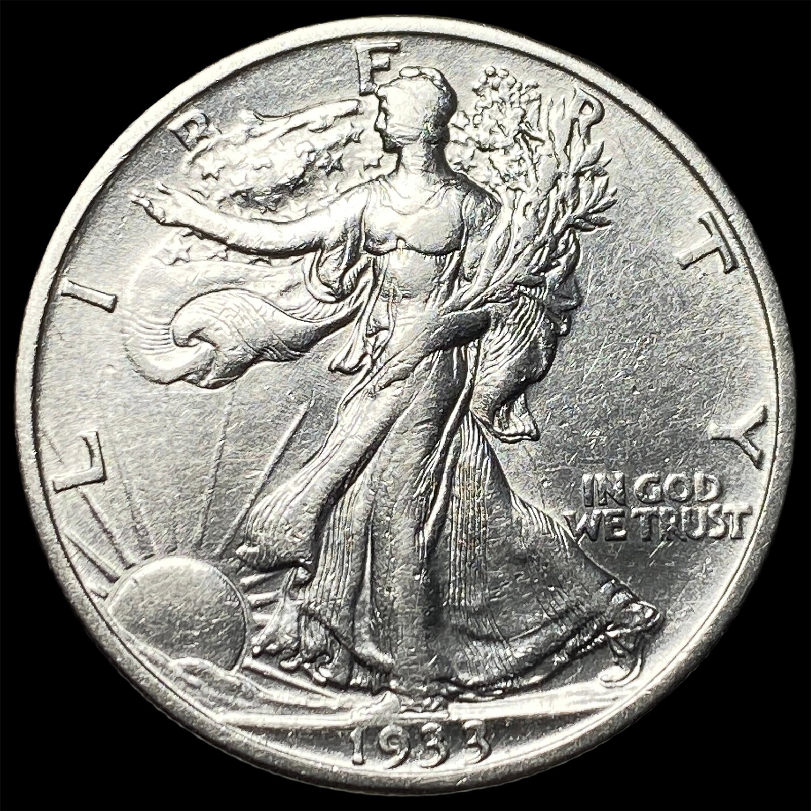 1933-S Silver Walking Liberty Half Dollar UNCIRCULATED: 1933-S Silver Walking Liberty Half Dollar UNCIRCULATED