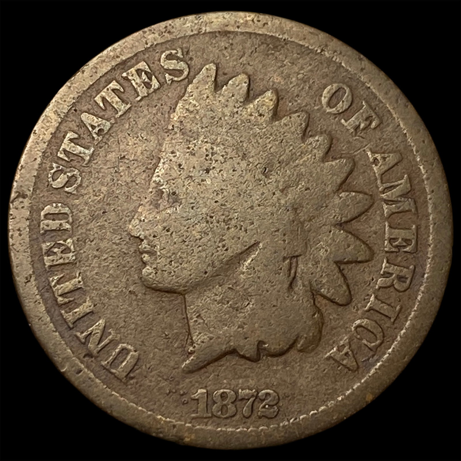 1872 Indian Head Cent NEARLY UNCIRCULATED (1 of 2)