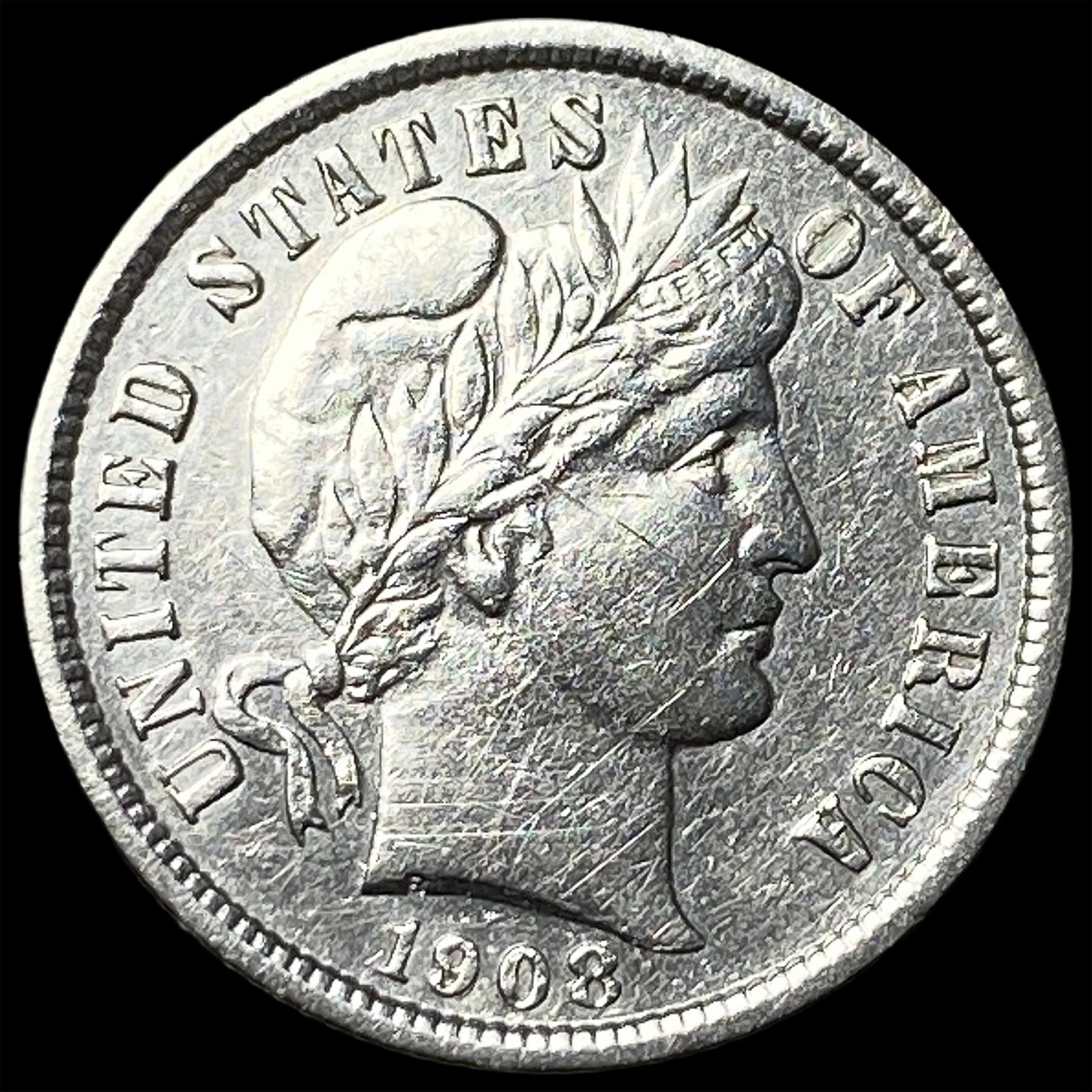1908 Barber Dime UNCIRCULATED: 1908 Barber Dime UNCIRCULATED