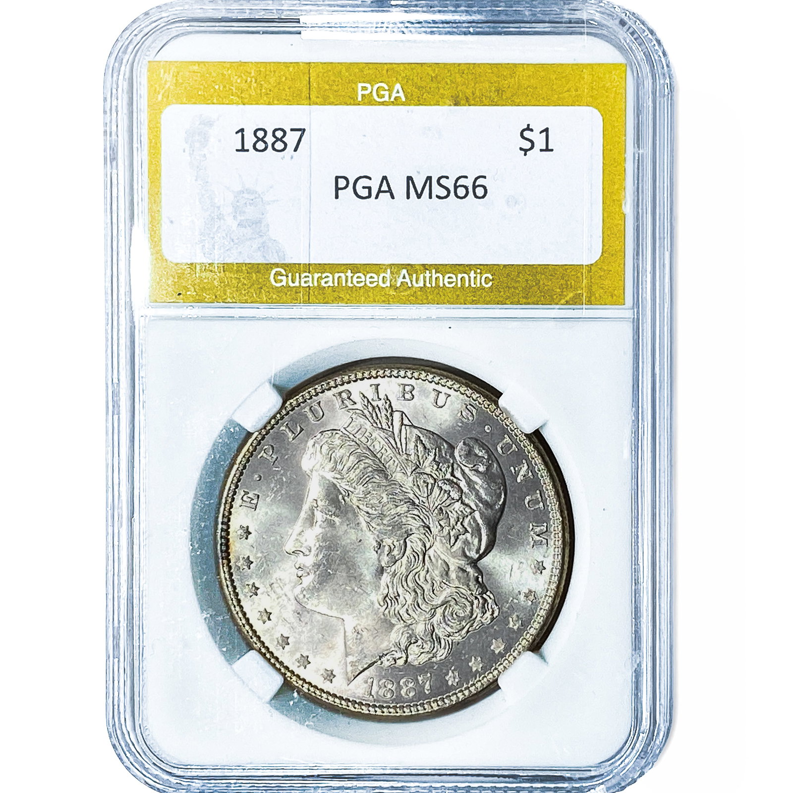 1887 Morgan Silver Dollar PGA MS66: 1887 Morgan Silver Dollar PGA MS66