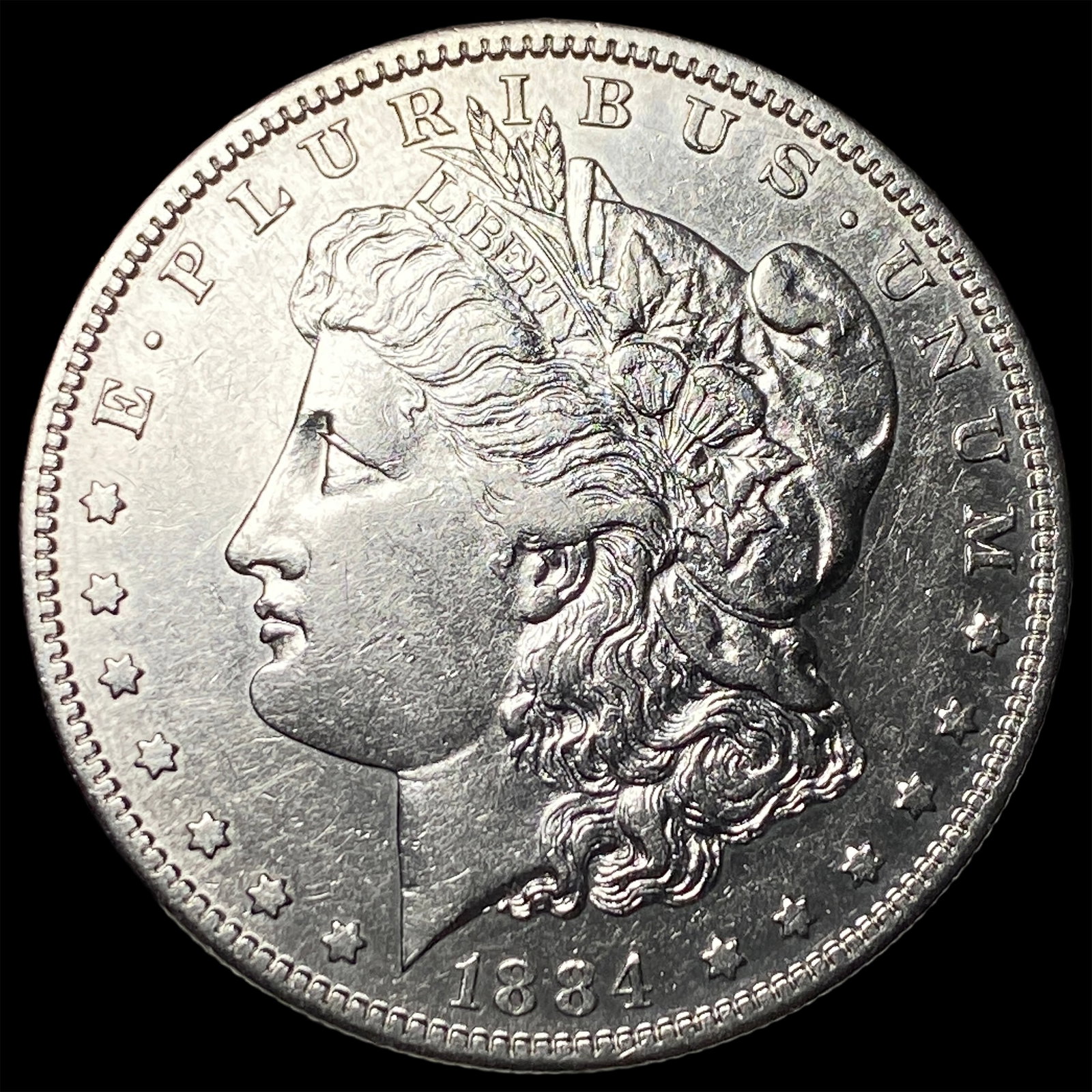 1884-S Silver Morgan Dollar CHOICE AU: 1884-S Silver Morgan Dollar CHOICE AU