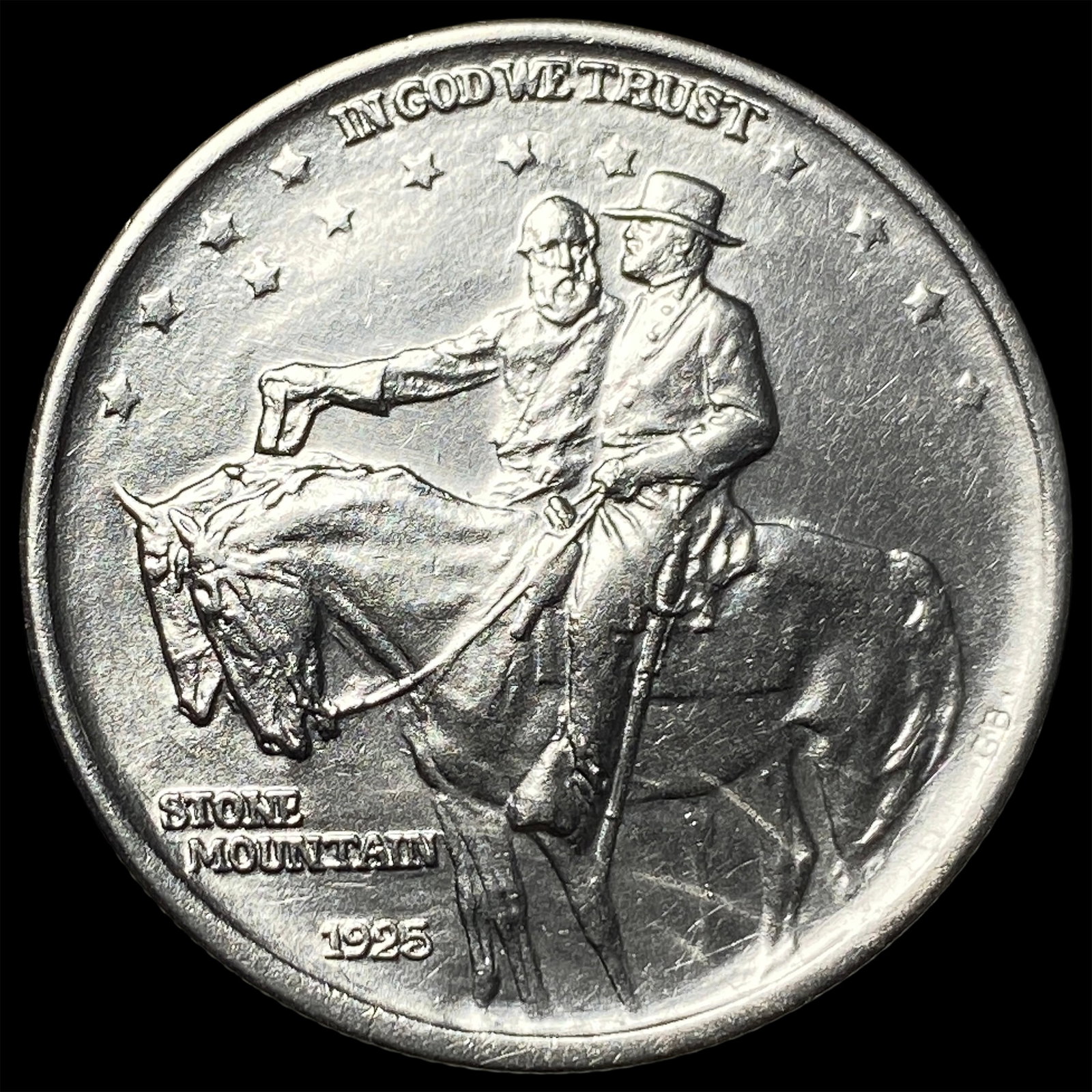 1925 Silver Stone Mountain Half Dollar GEM BU: 1925 Silver Stone Mountain Half Dollar GEM BU