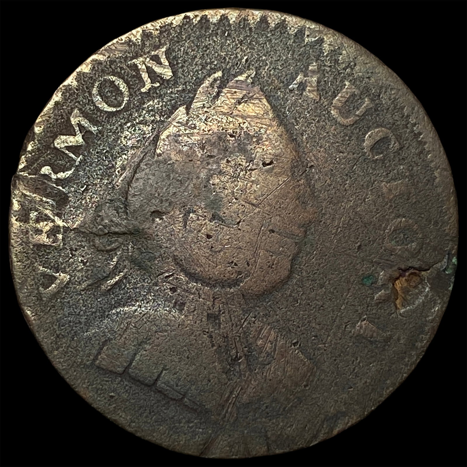 1787 Vermont Copper Coin. LIGHTLY CIRCULATED: 1787 Vermont Copper Coin. LIGHTLY CIRCULATED