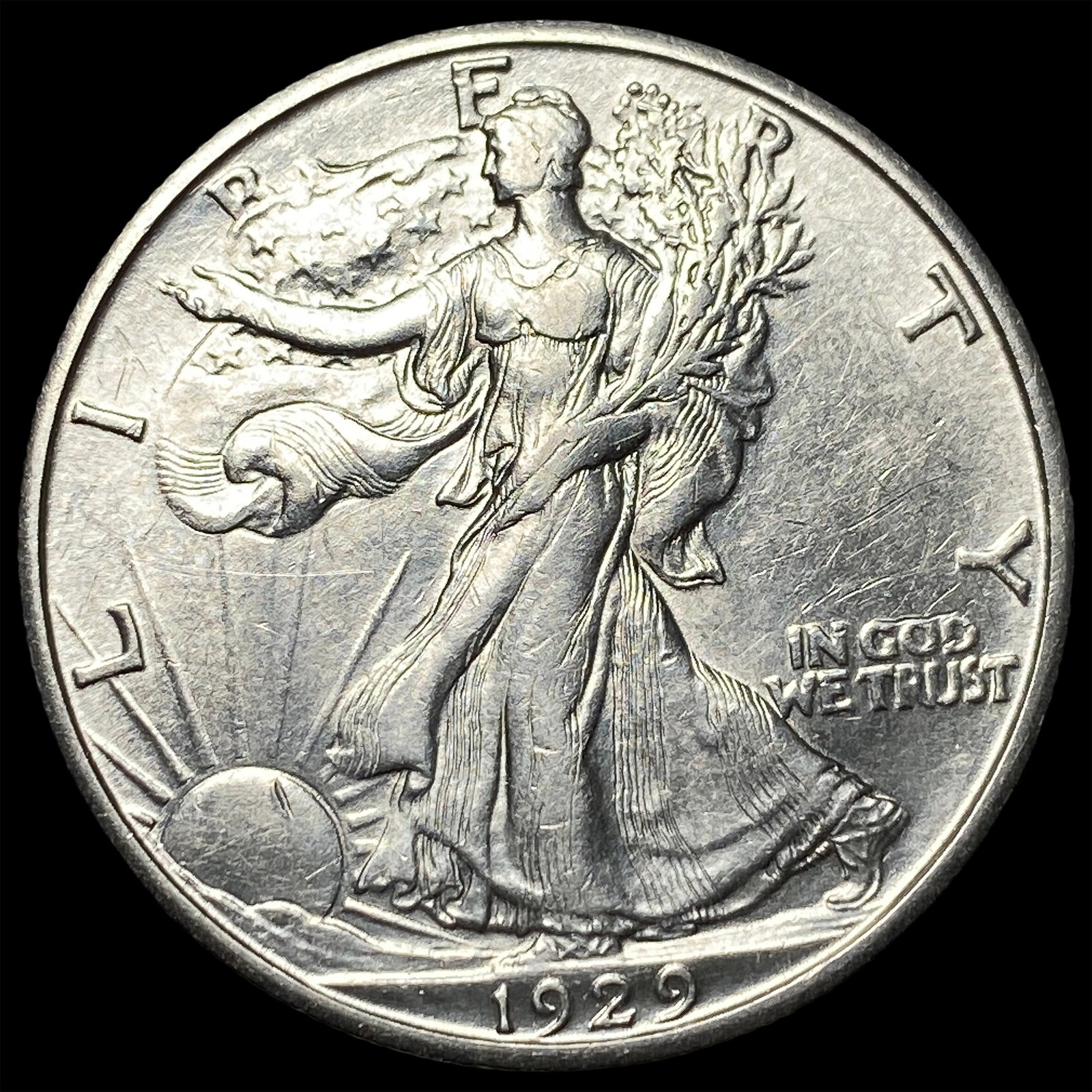 1929-D Silver Walking Liberty Half Dollar UNCIRCULATED: 1929-D Silver Walking Liberty Half Dollar UNCIRCULATED