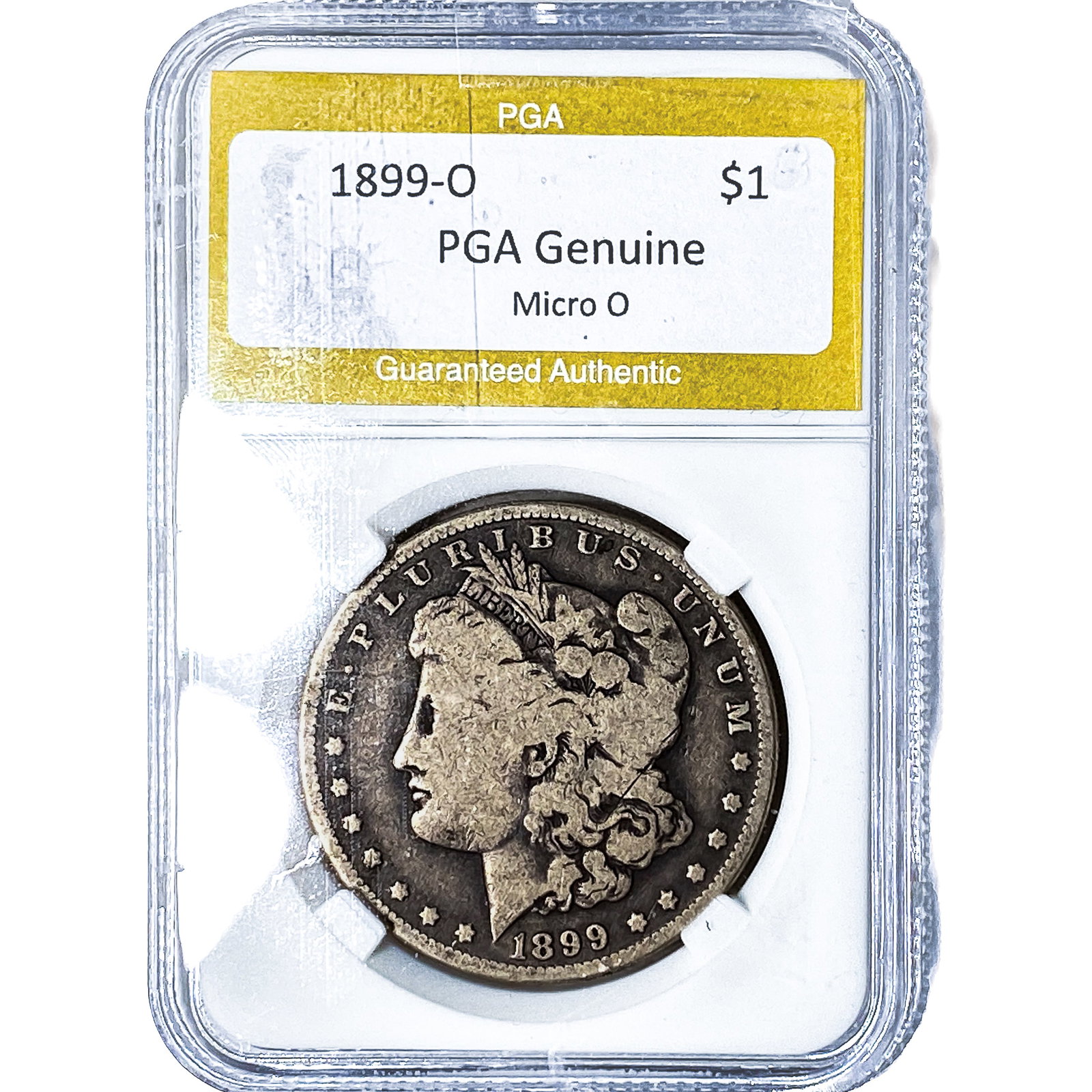 1899-O Morgan Silver Dollar PGA Genuine Micro O: 1899-O Morgan Silver Dollar PGA Genuine Micro O