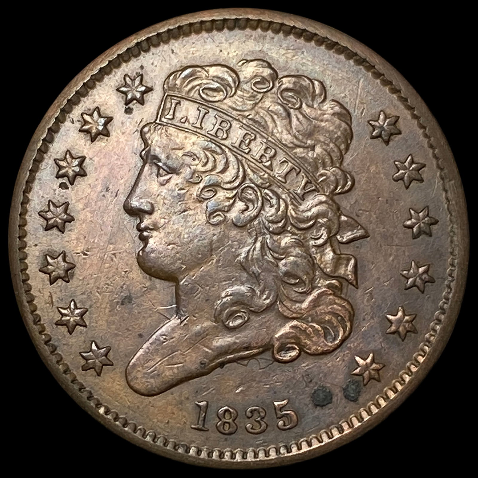 1835 Copper Half Cent UNCIRCULATED (1 of 2)